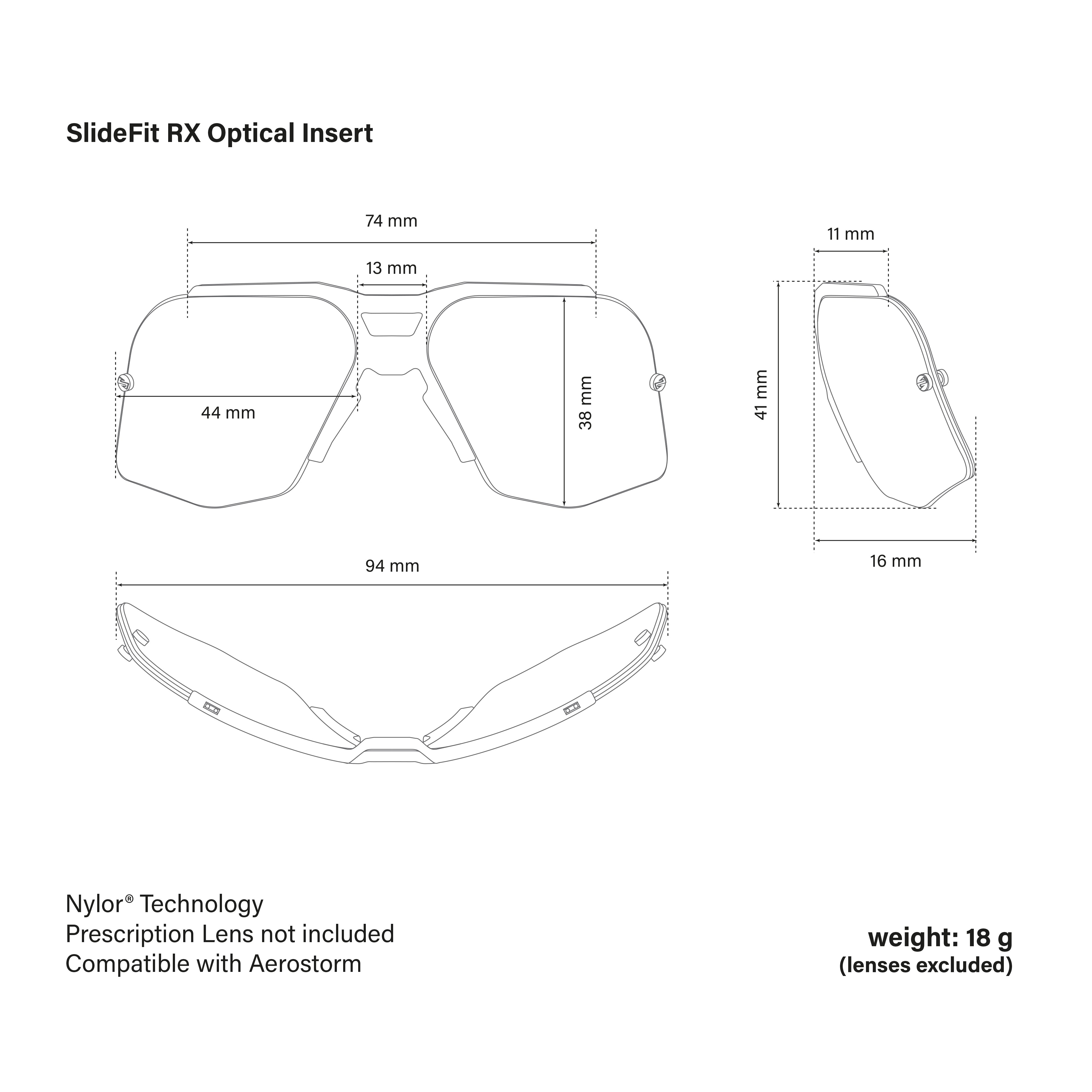SLIDE FIT RX OPTICAL INSERT