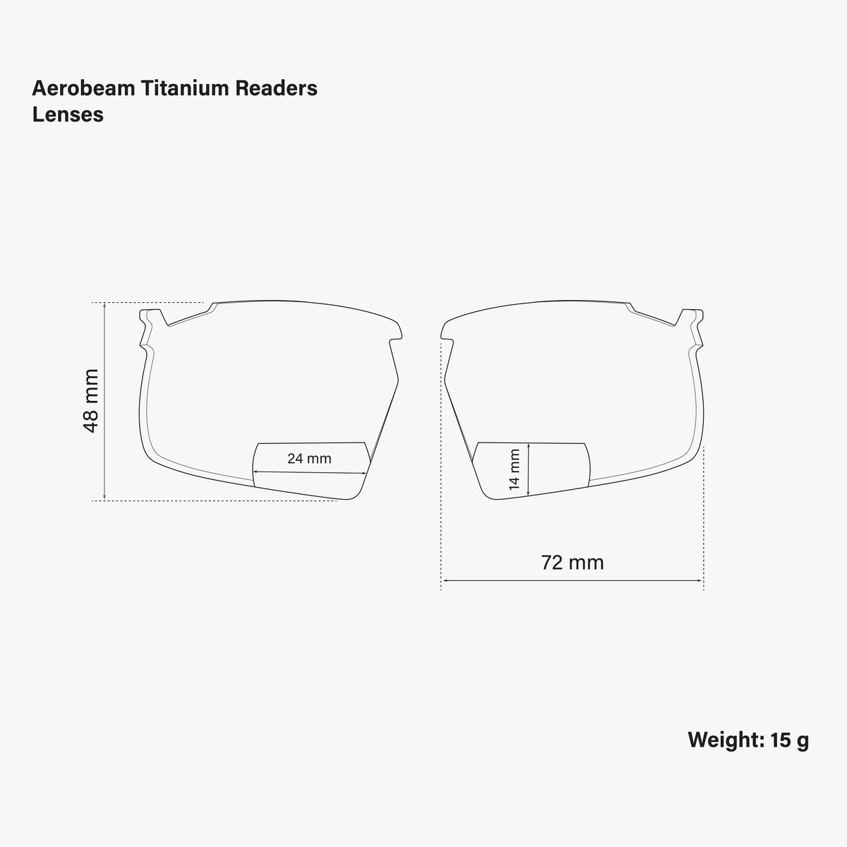 LENTE DE RESPUESTO AEROBEAM READERS
