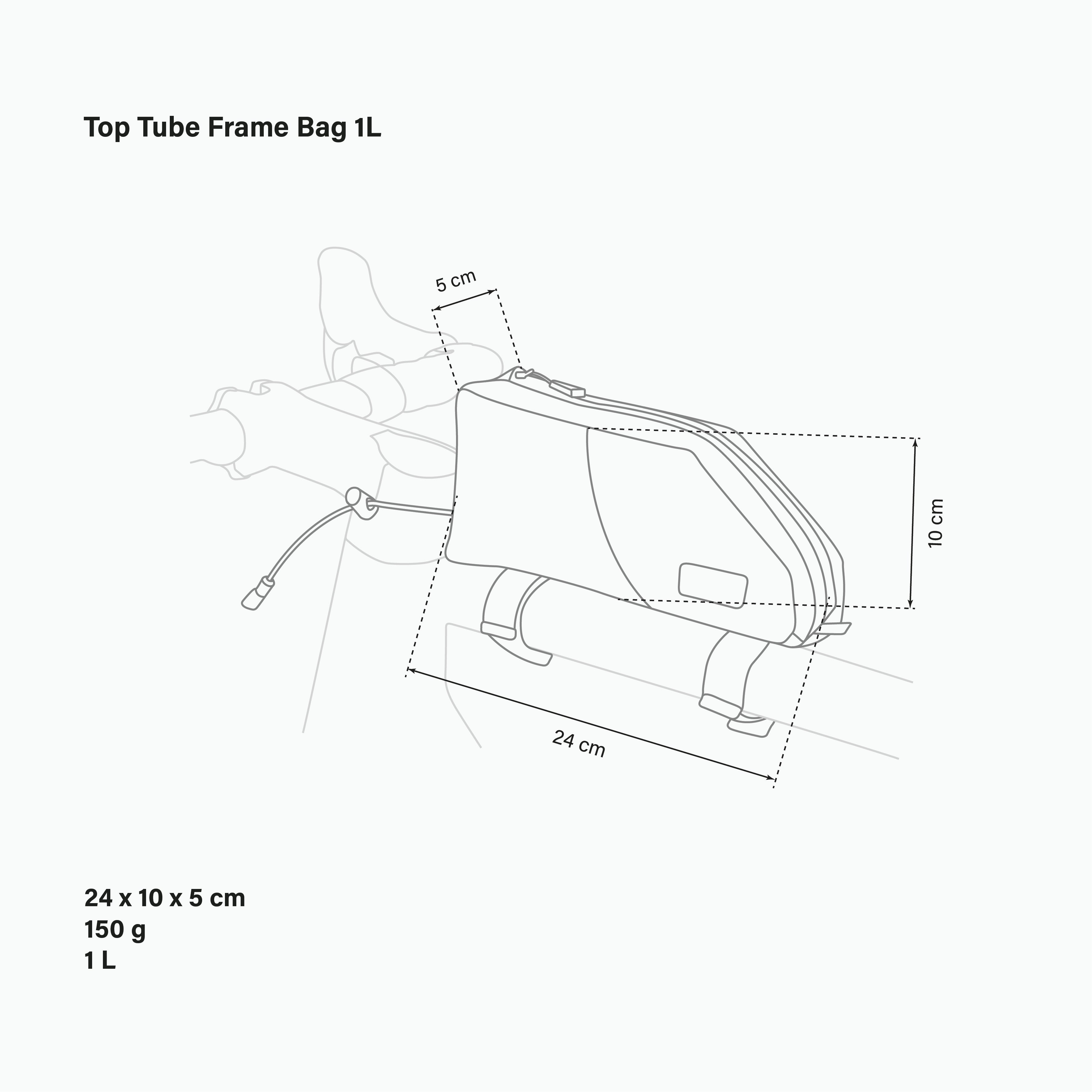 top tube bag 1l