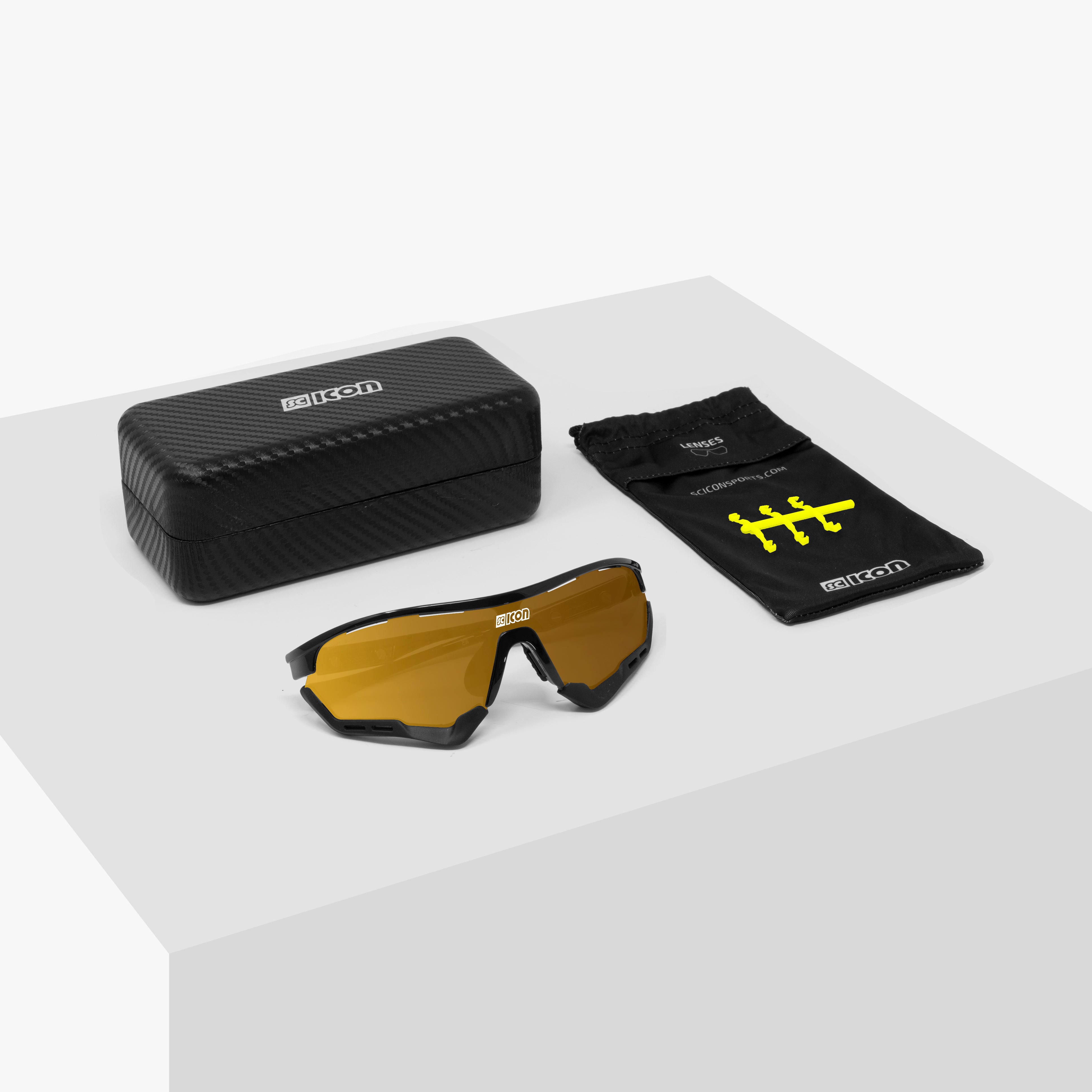 White/Bronze Aerotech XL Sport Sunglasses | Scicon Sports