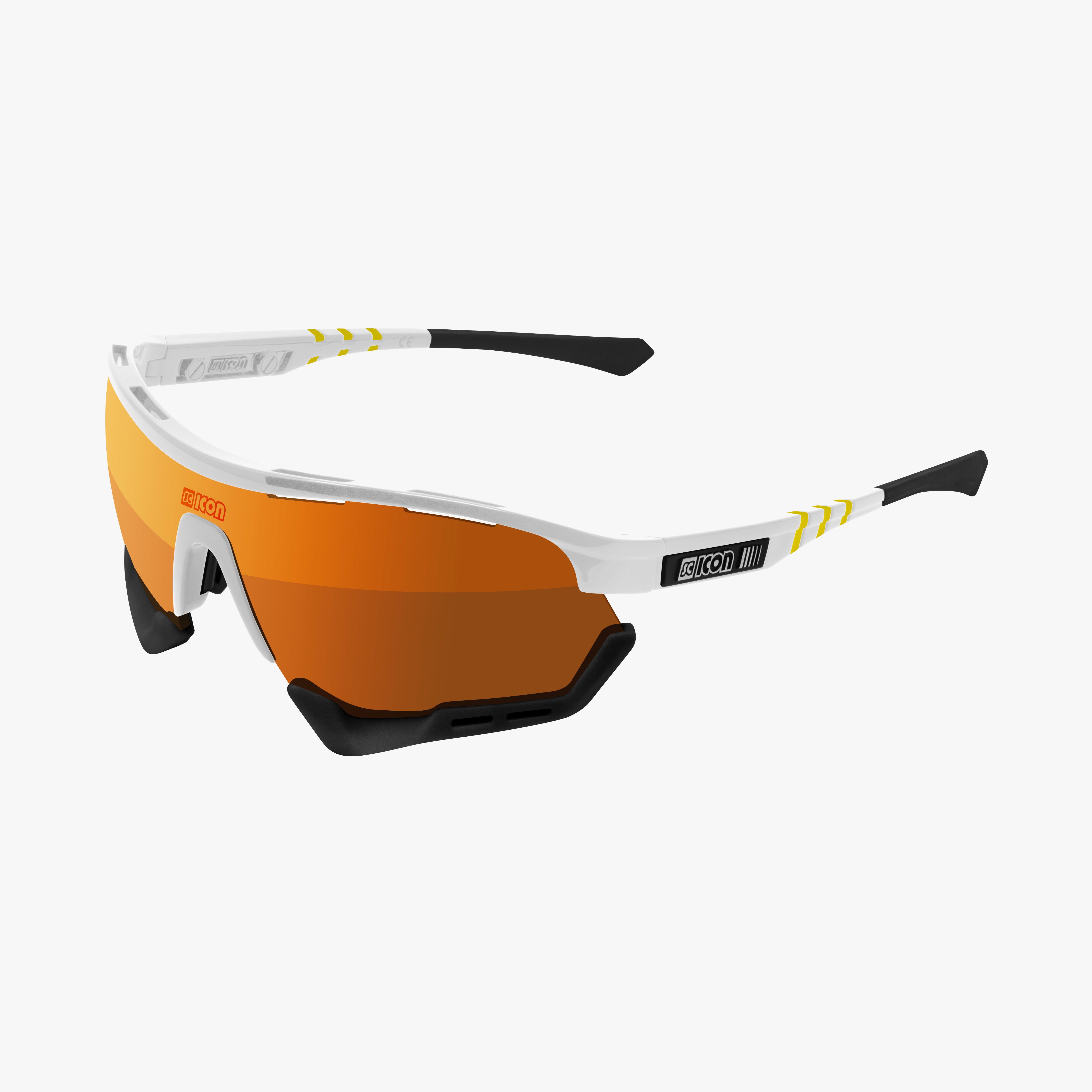 SCICON AEROTECH XL スポーツサングラス UAEチームカラー White/Bronze Aerotech XL Sport Sunglasses | Scicon Sports