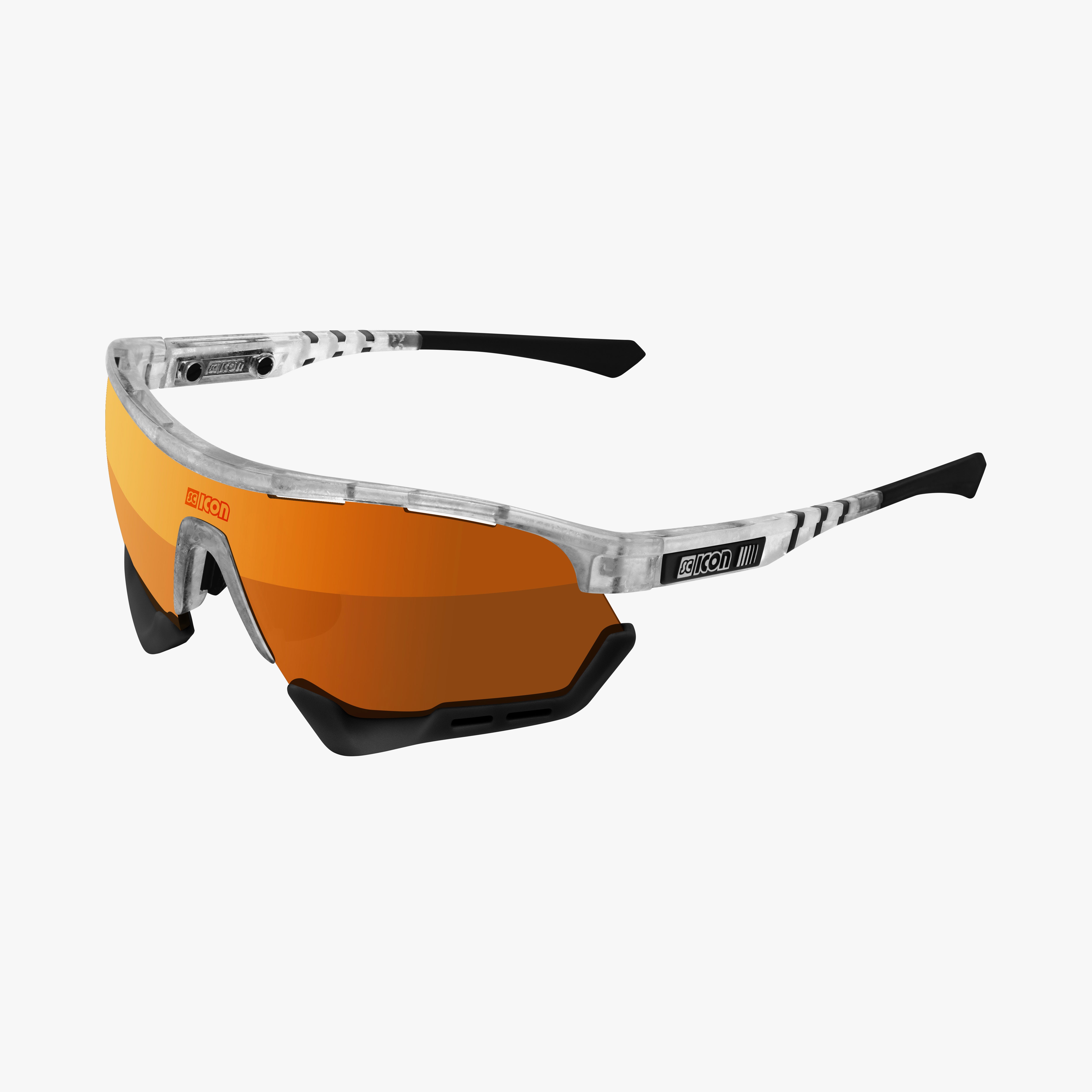 White/Bronze Aerotech XL Sport Sunglasses | Scicon Sports