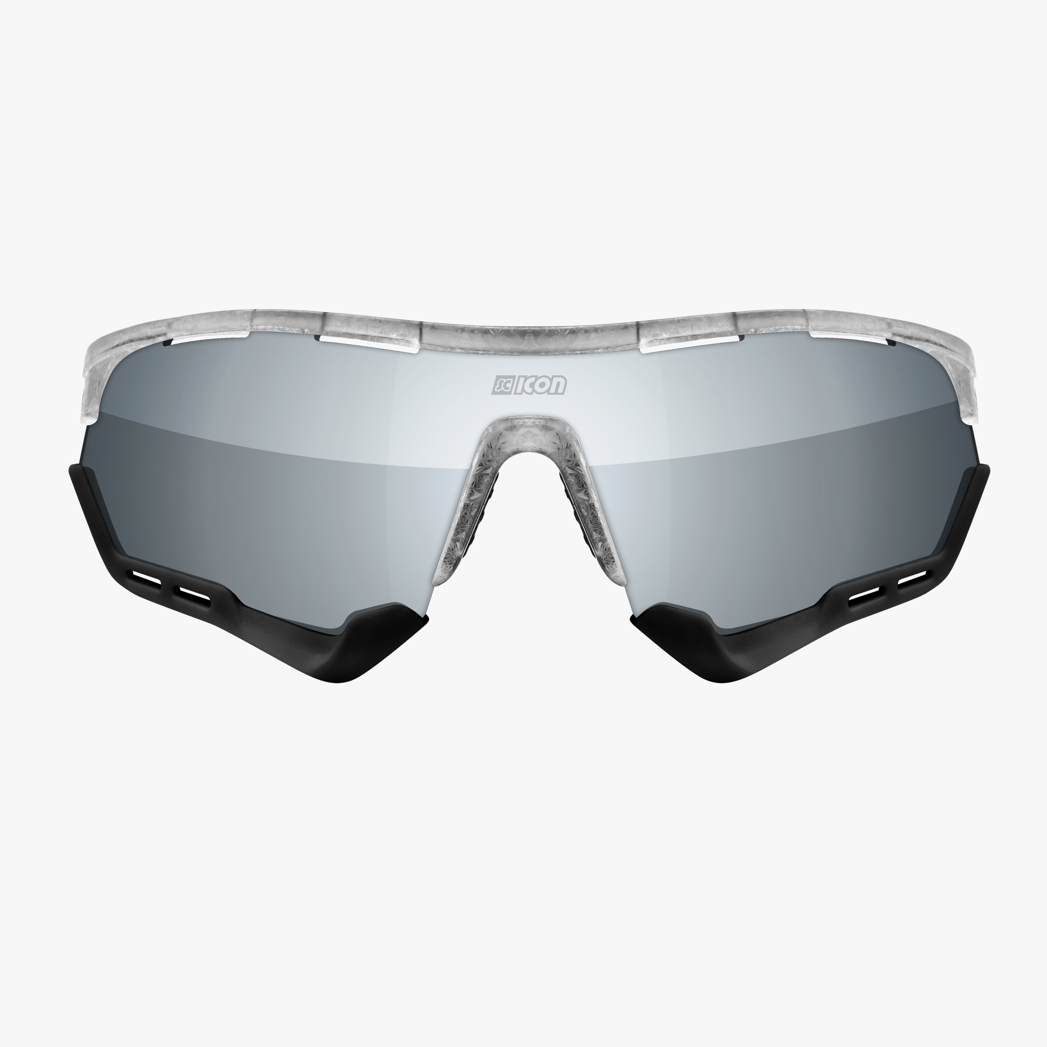 White/Silver Aerotech XL Sport Sunglasses | Scicon Sports