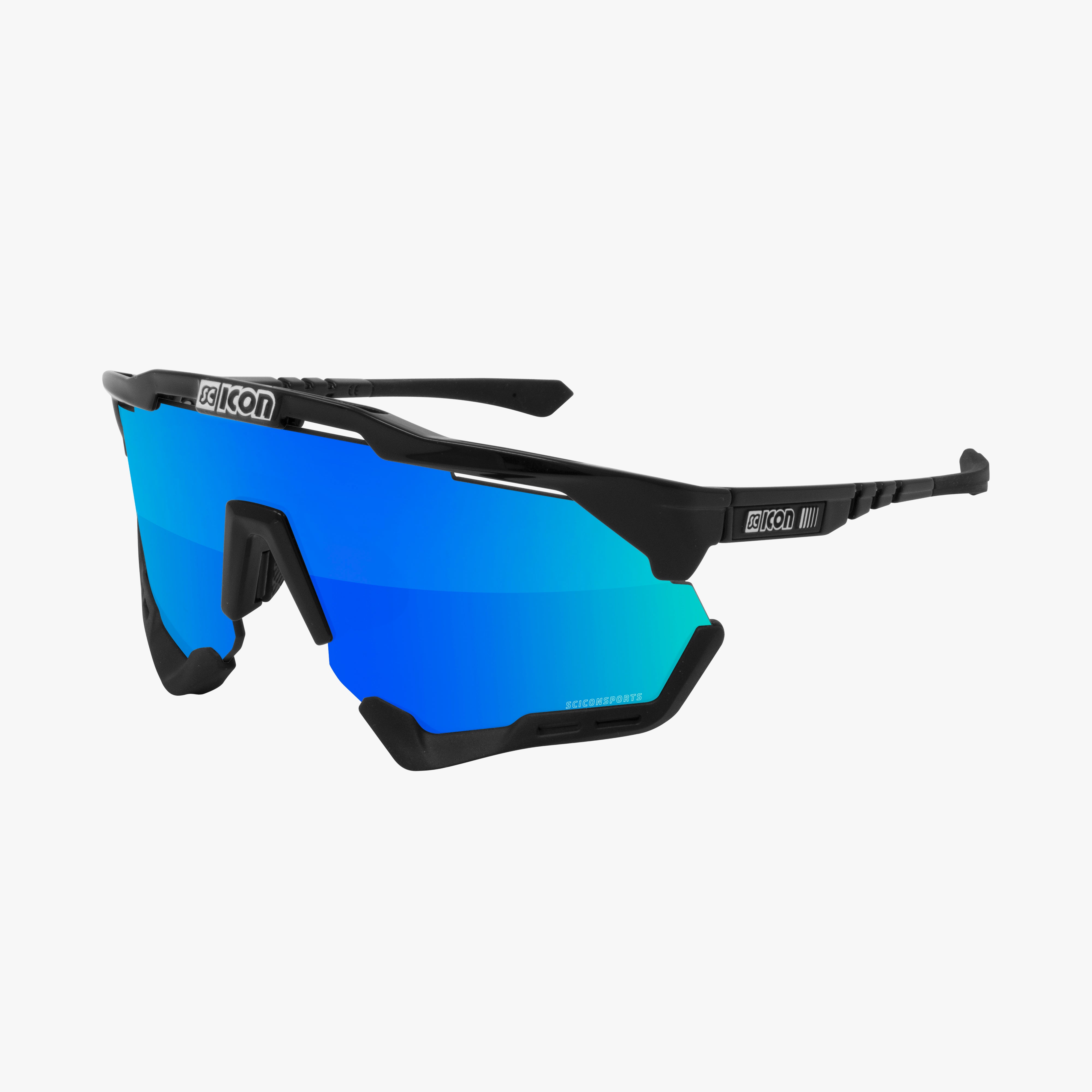 Yellow Fluo/Blue Aeroshade Sport Sunglasses | Scicon Sports