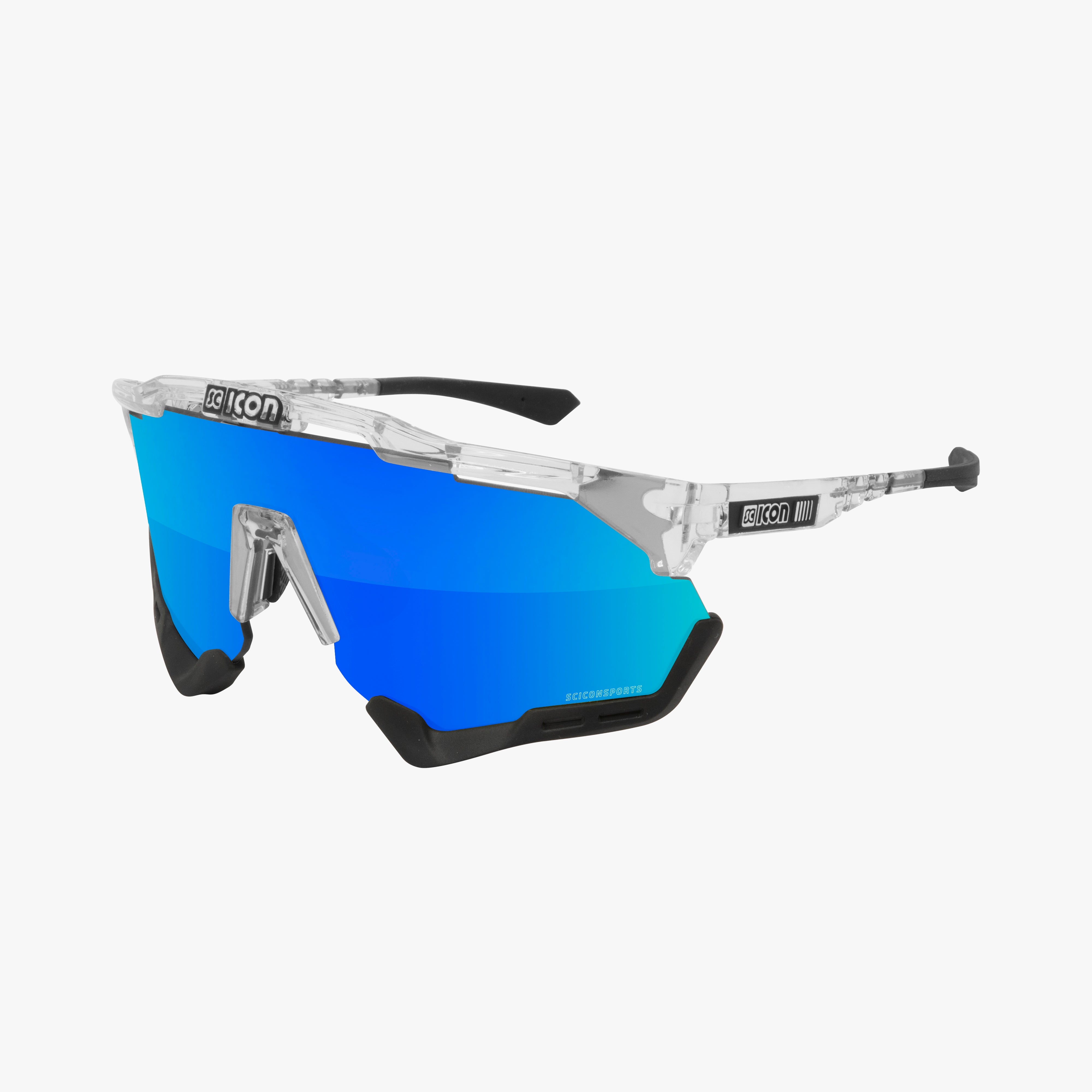 White/Blue Aeroshade Sport Sunglasses | Scicon Sports