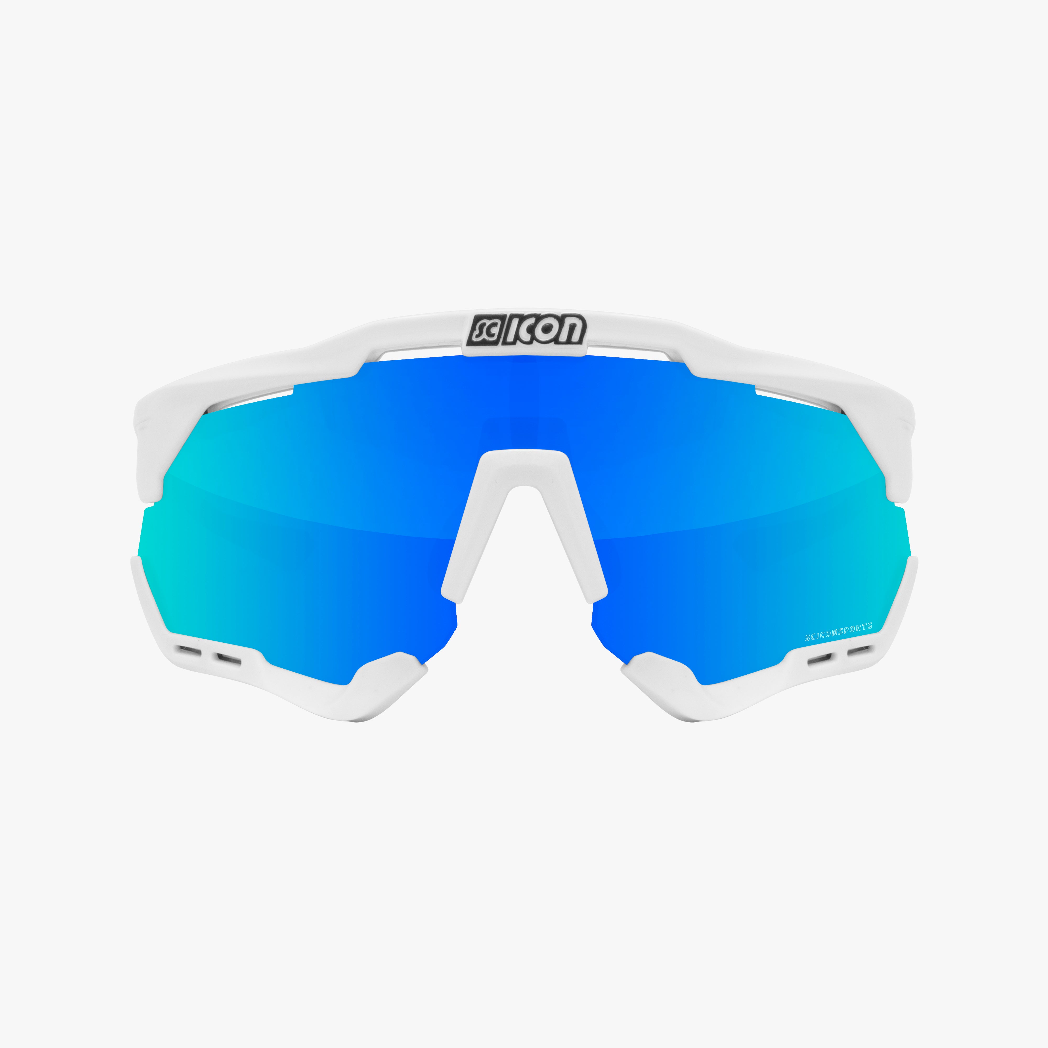White/Blue Aeroshade Sport Sunglasses | Scicon Sports