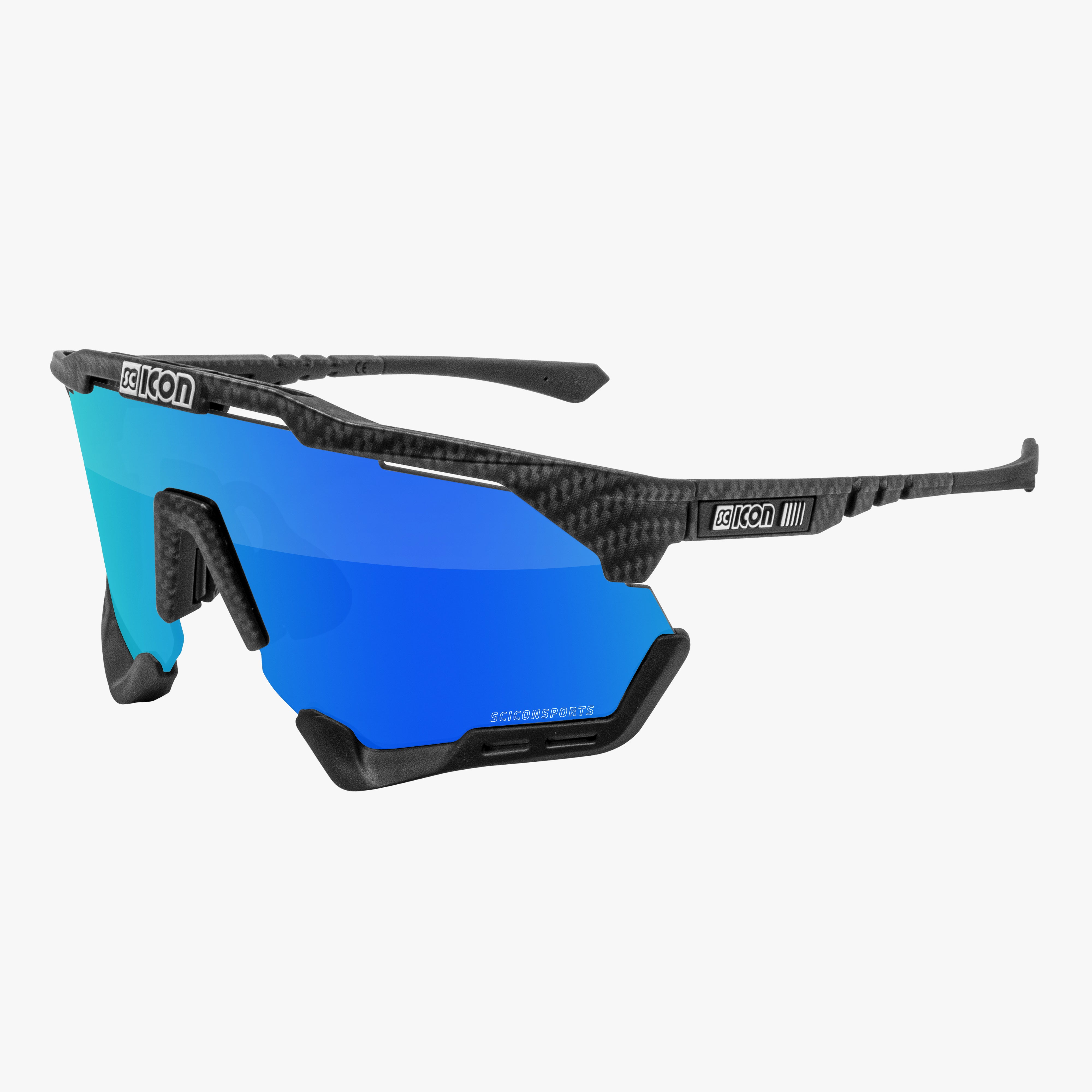 Yellow Fluo/Blue Aeroshade Sport Sunglasses | Scicon Sports