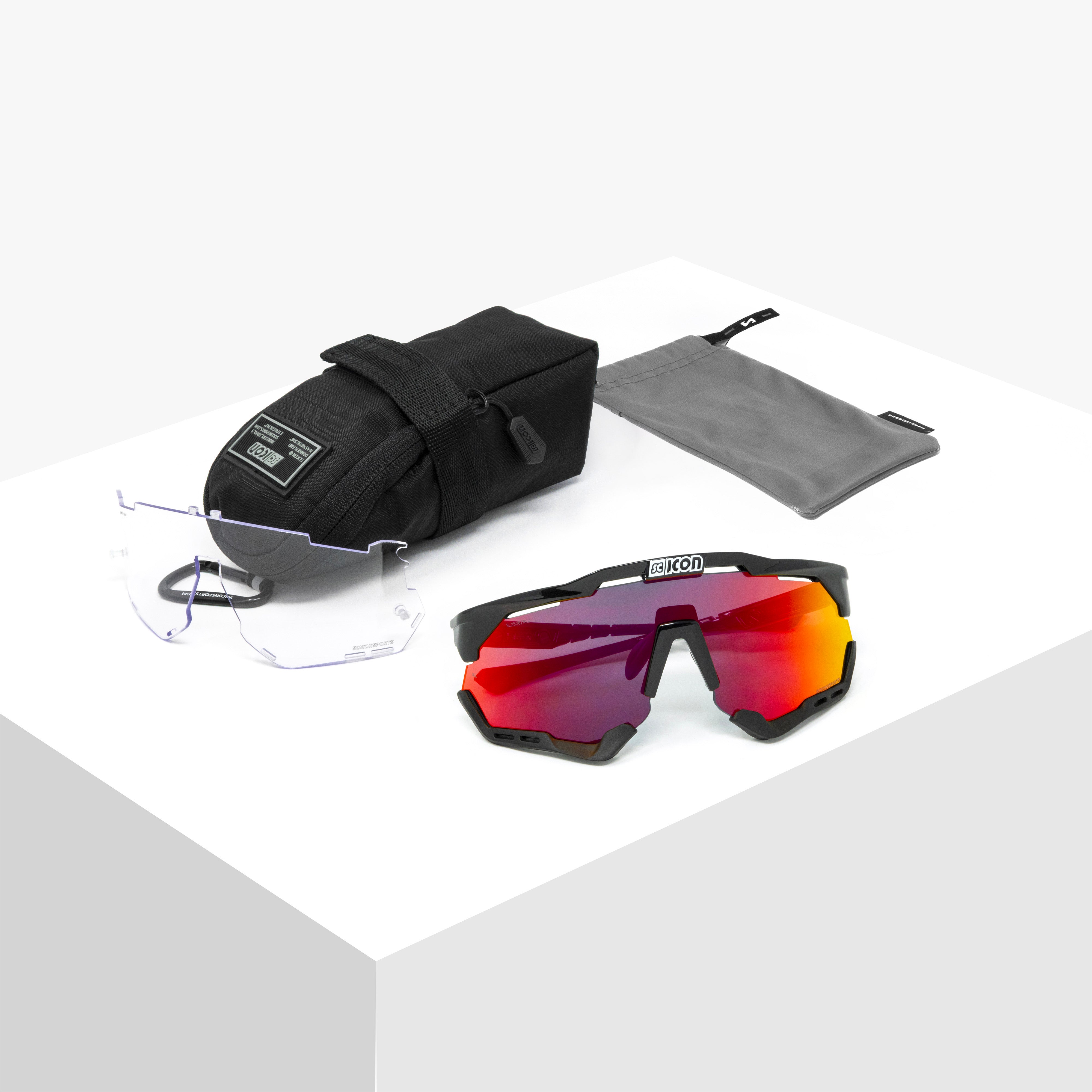ウェア SCICON Aeroshade Crystal/Red Aeroshade XL Sunglasses | Scicon Sports