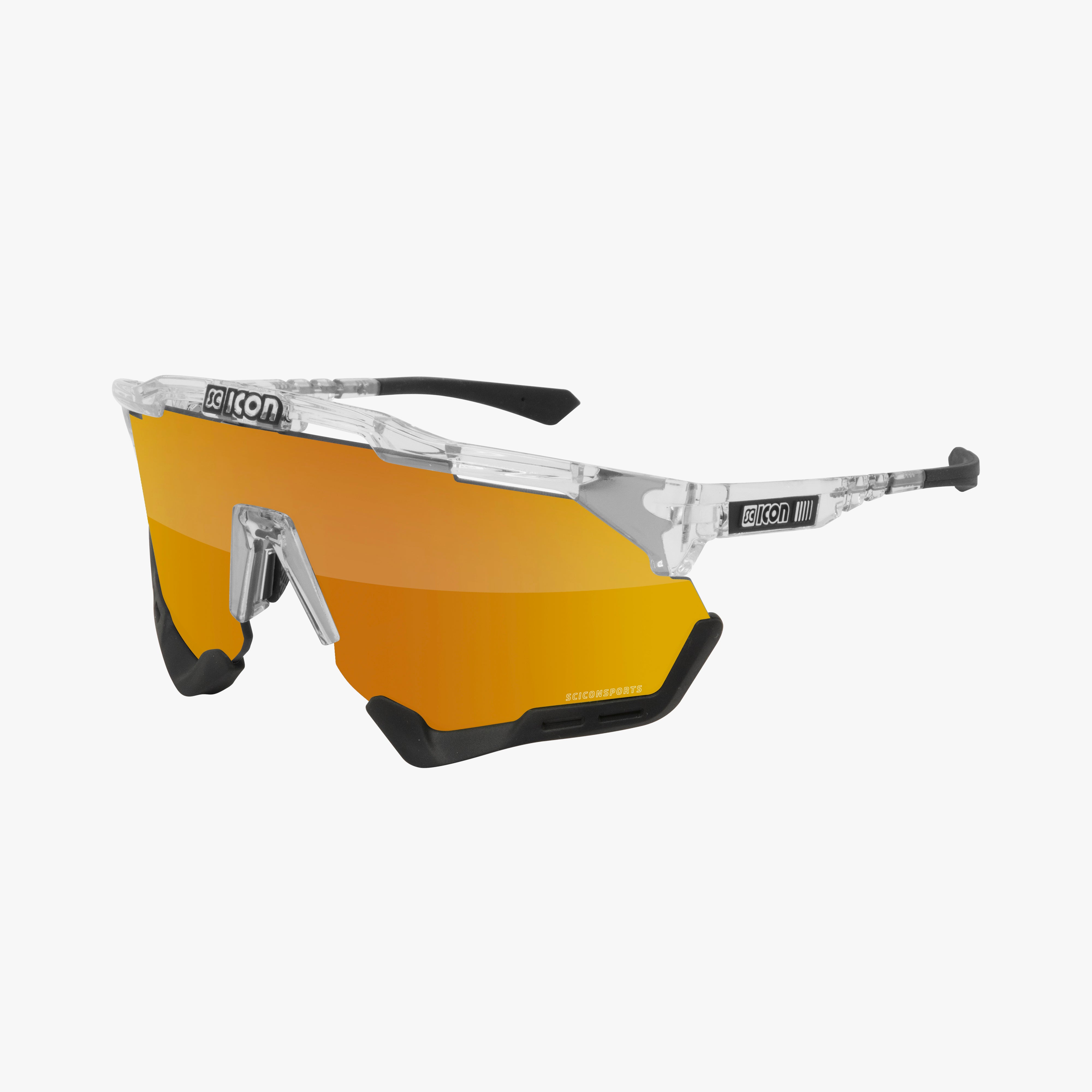 Crystal/Red Aeroshade XL Sunglasses | Scicon Sports