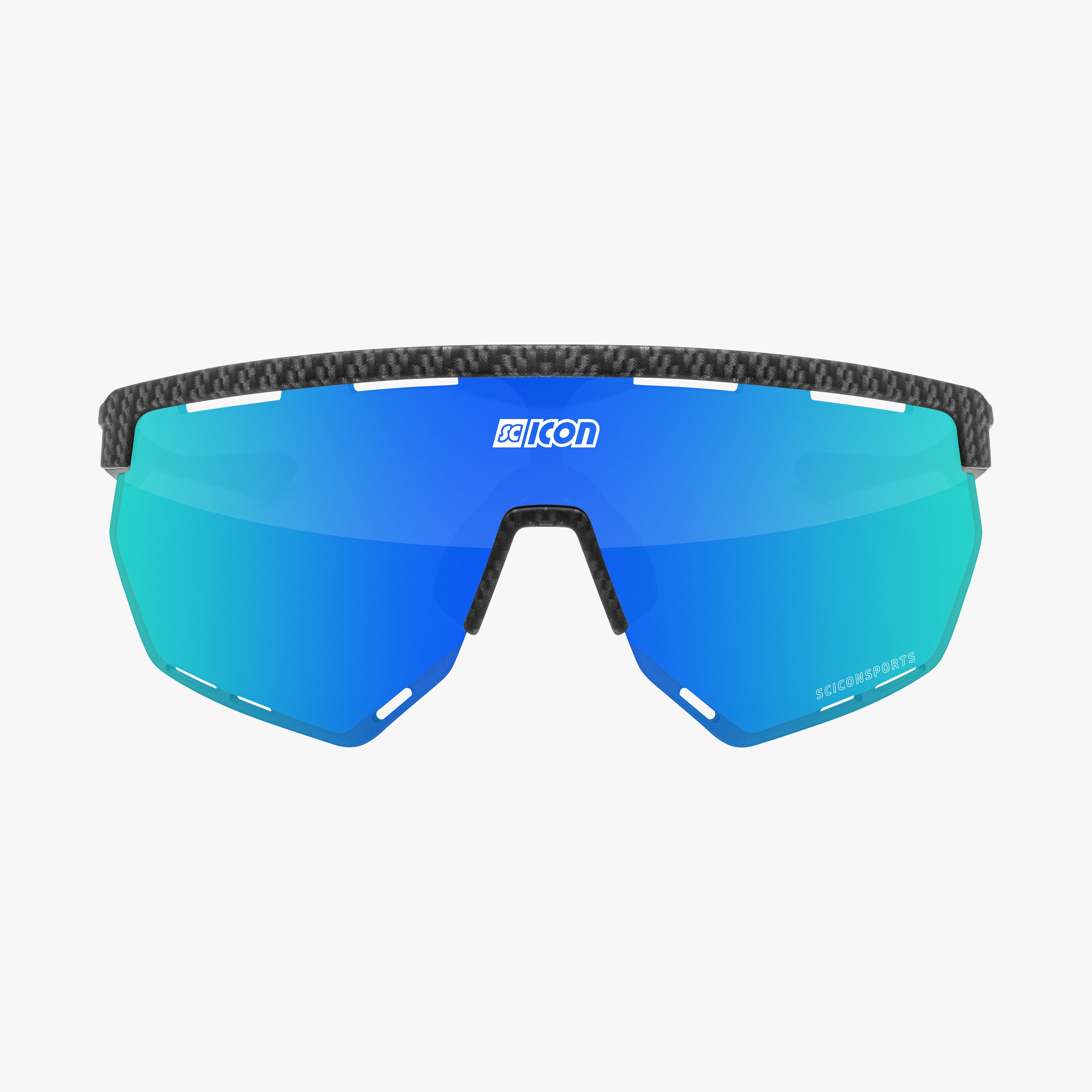 Carbon Matt/Multimirror Blue Aerowing Cycling Sunglasses