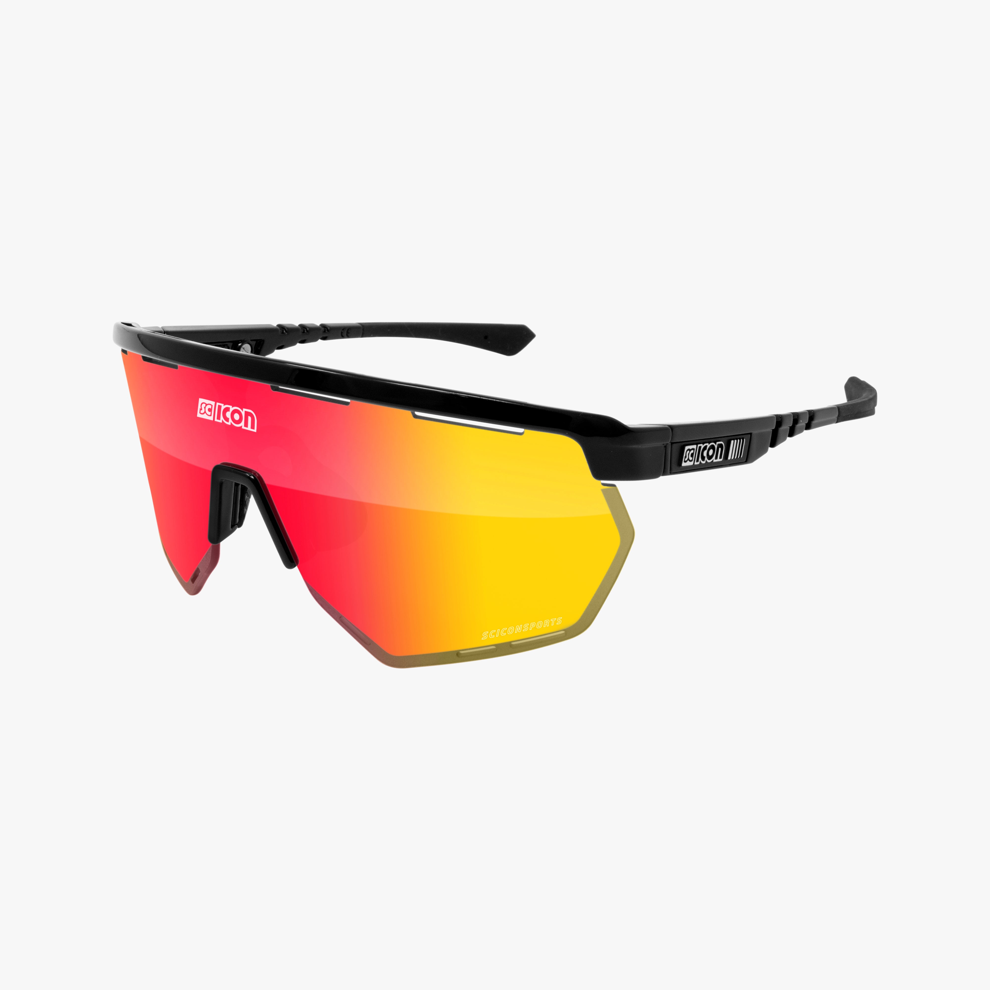Black/Multimirror Silver Aerowing Sport Cycling Sunglasses