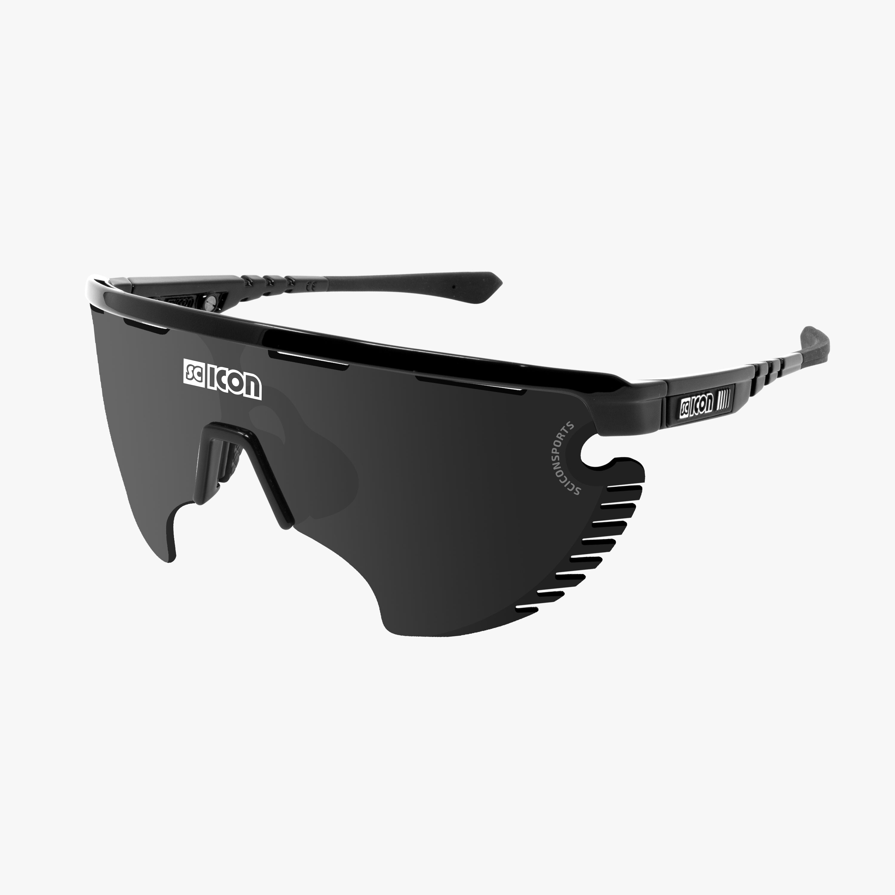 Black Frame/Red Lens Aerowing Lamon Sport Sunglasses