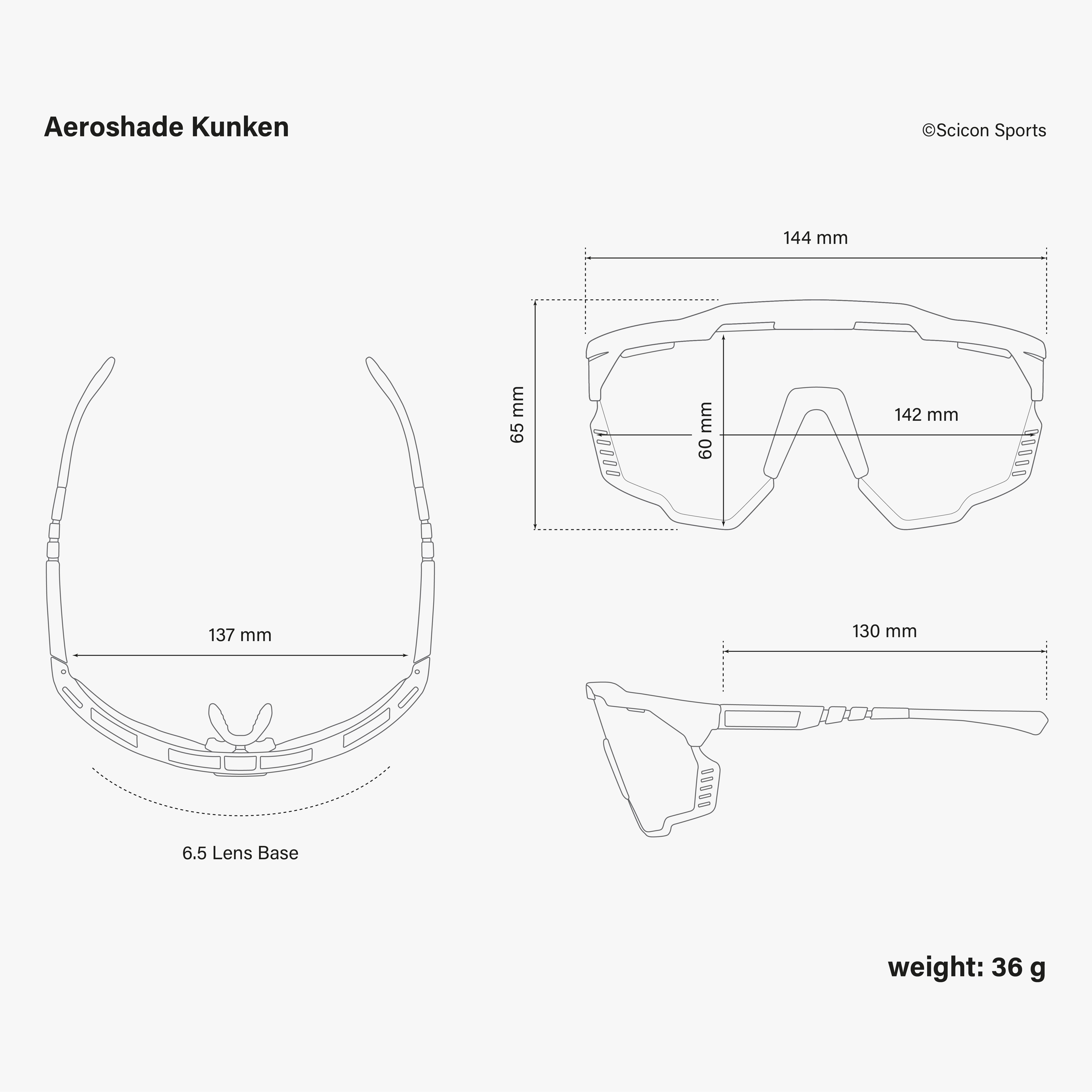 aeroshade kunken dimensions