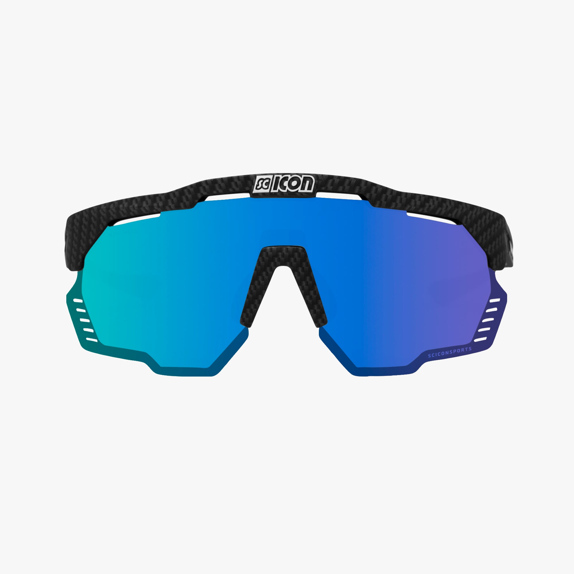 ウェア SCICON Aeroshade Kunken Carbon/Multimorror Blue Aeroshade Kunken XL Sport Sunglasses