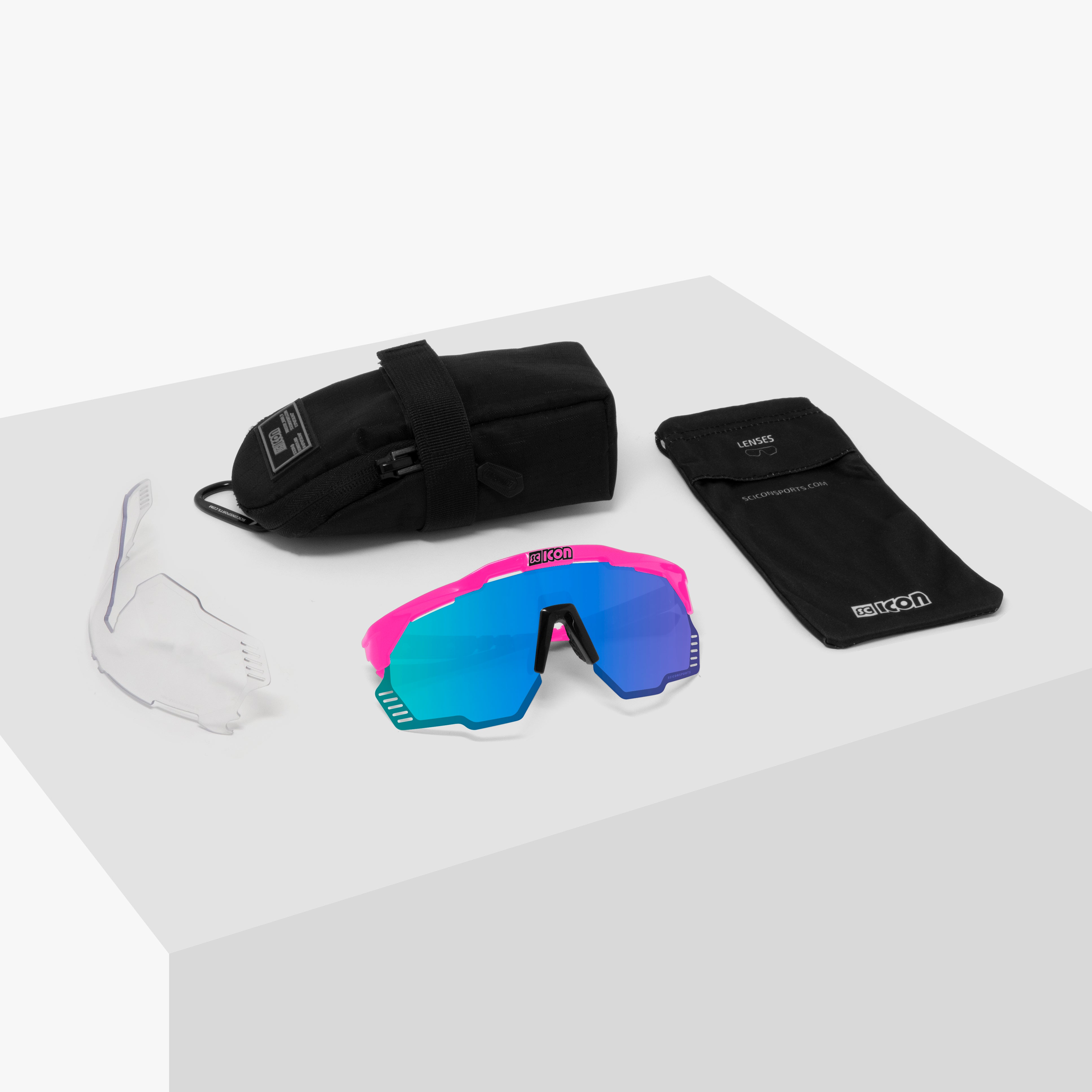 Pink Fluo/Multimorror Blue Aeroshade Kunken Sunglasses