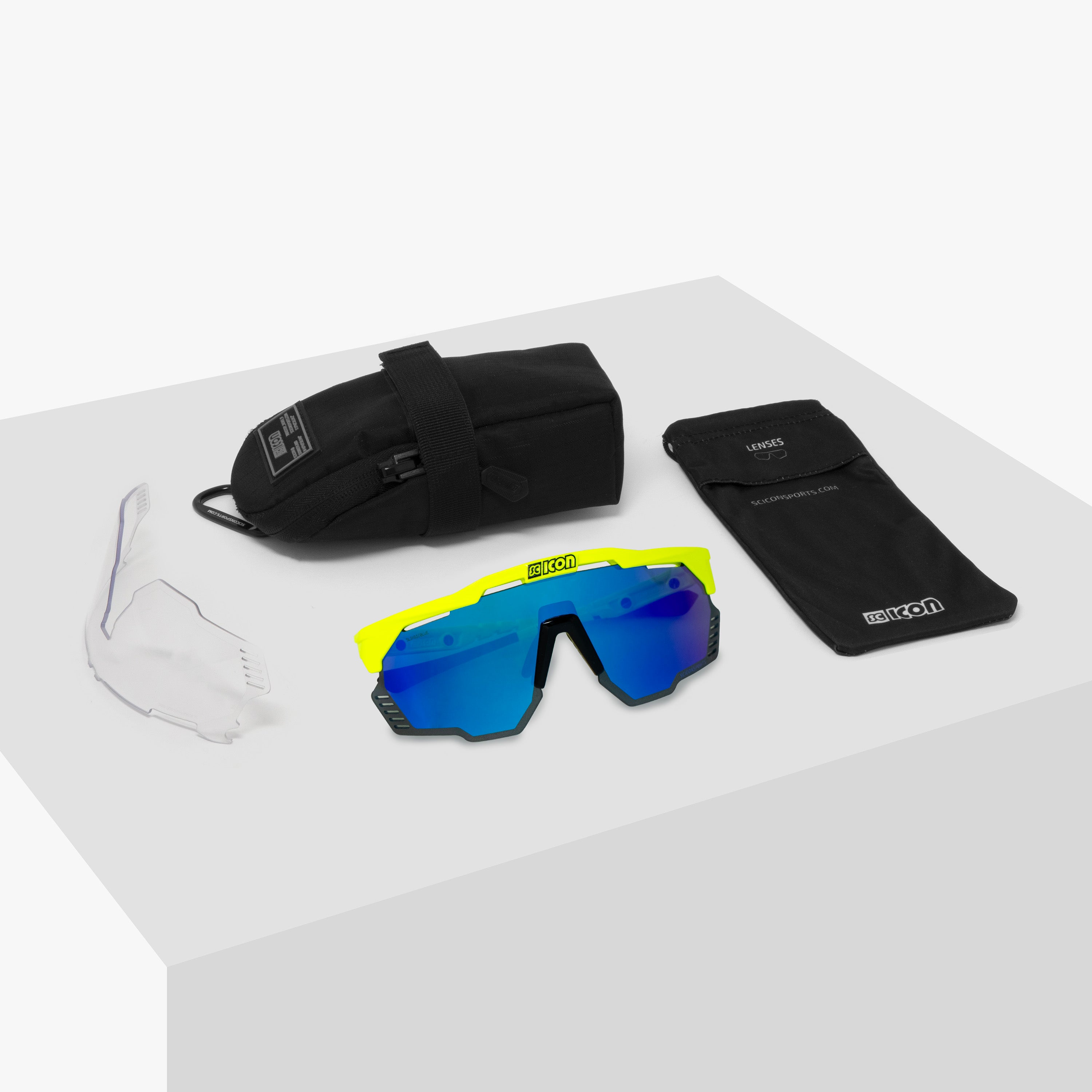 Yellow Fluo/Multimirror Blue Aeroshade Kunken Sunglasses
