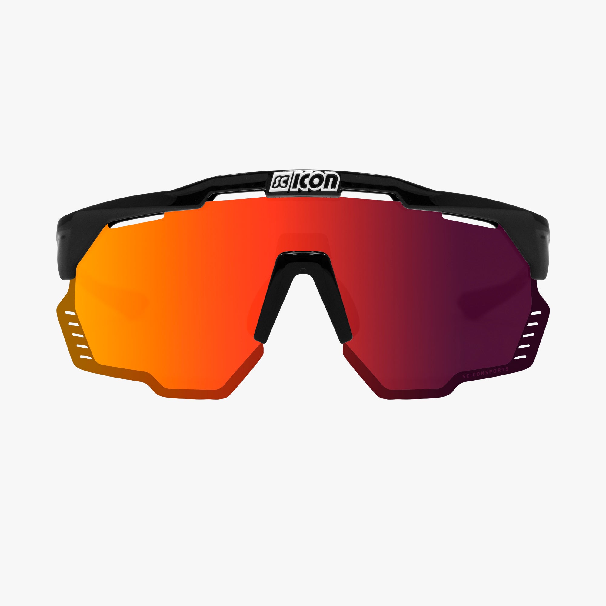 Black Gloss/Multimirror Red Aeroshade Kunken Sunglasses | Scicon