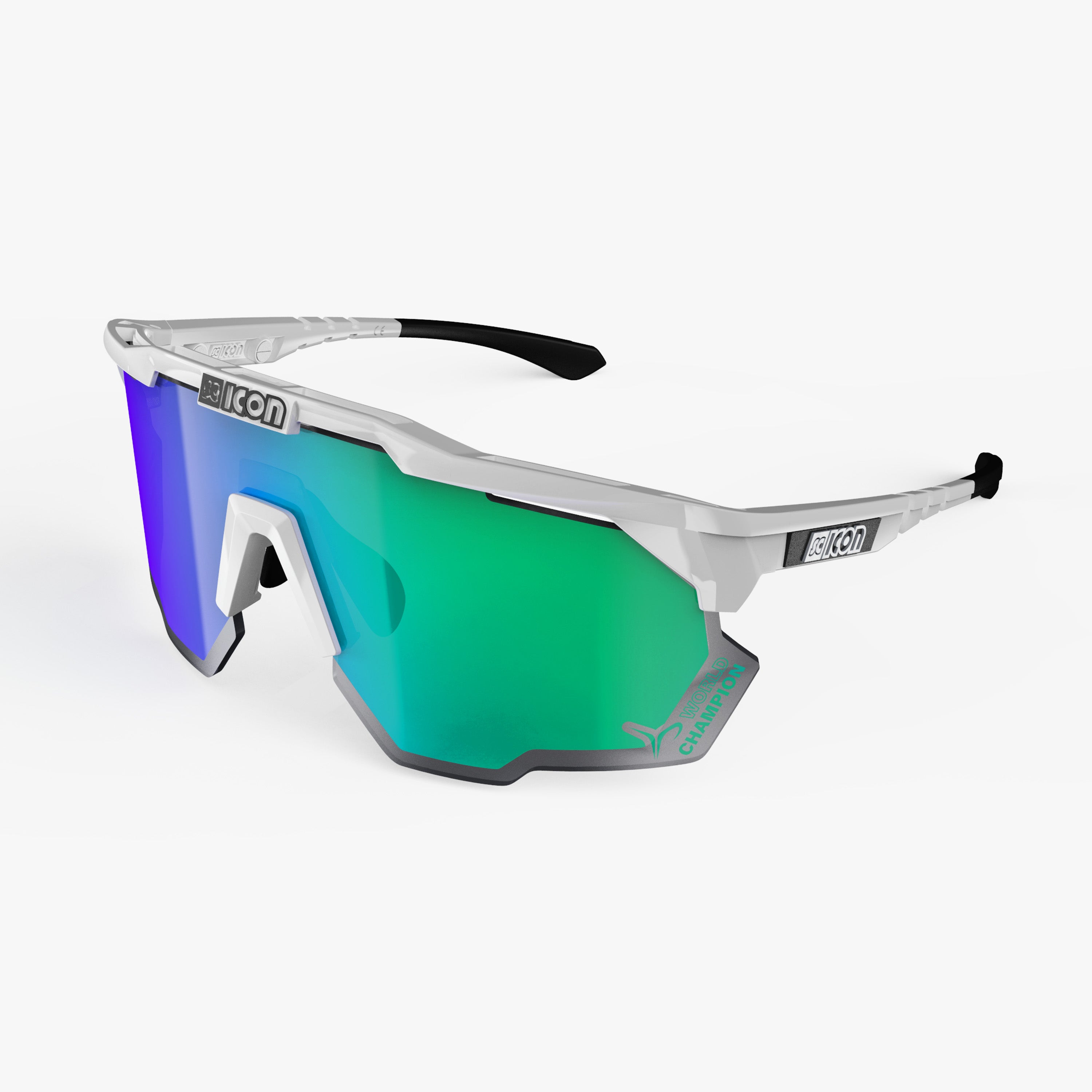 White Matt/Multimorror Blue Aeroshade Kunken Sunglasses