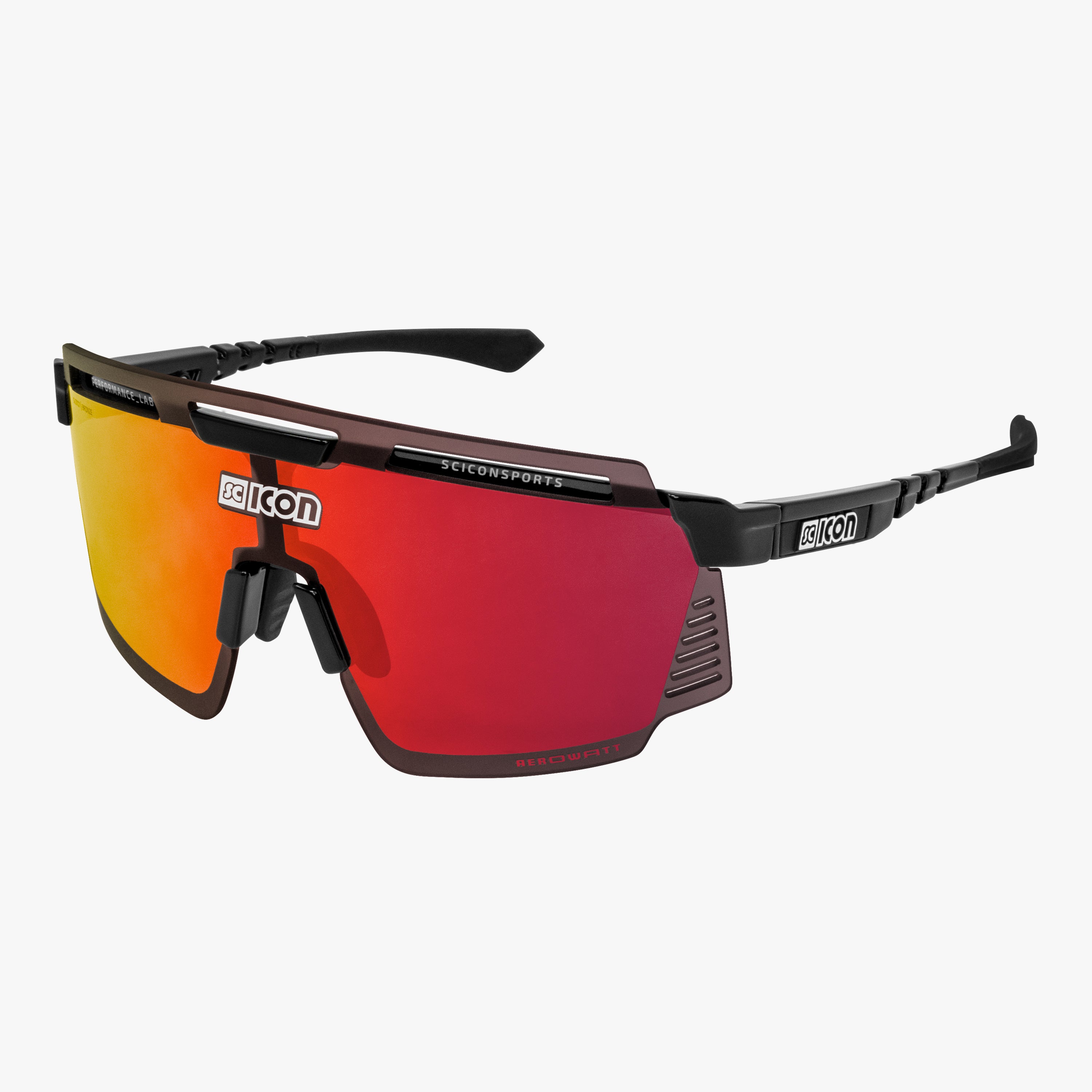 SCICON AEROWATT アイウェア サングラス Black/Red Aerowatt Sport Sunglasses | Scicon Sports