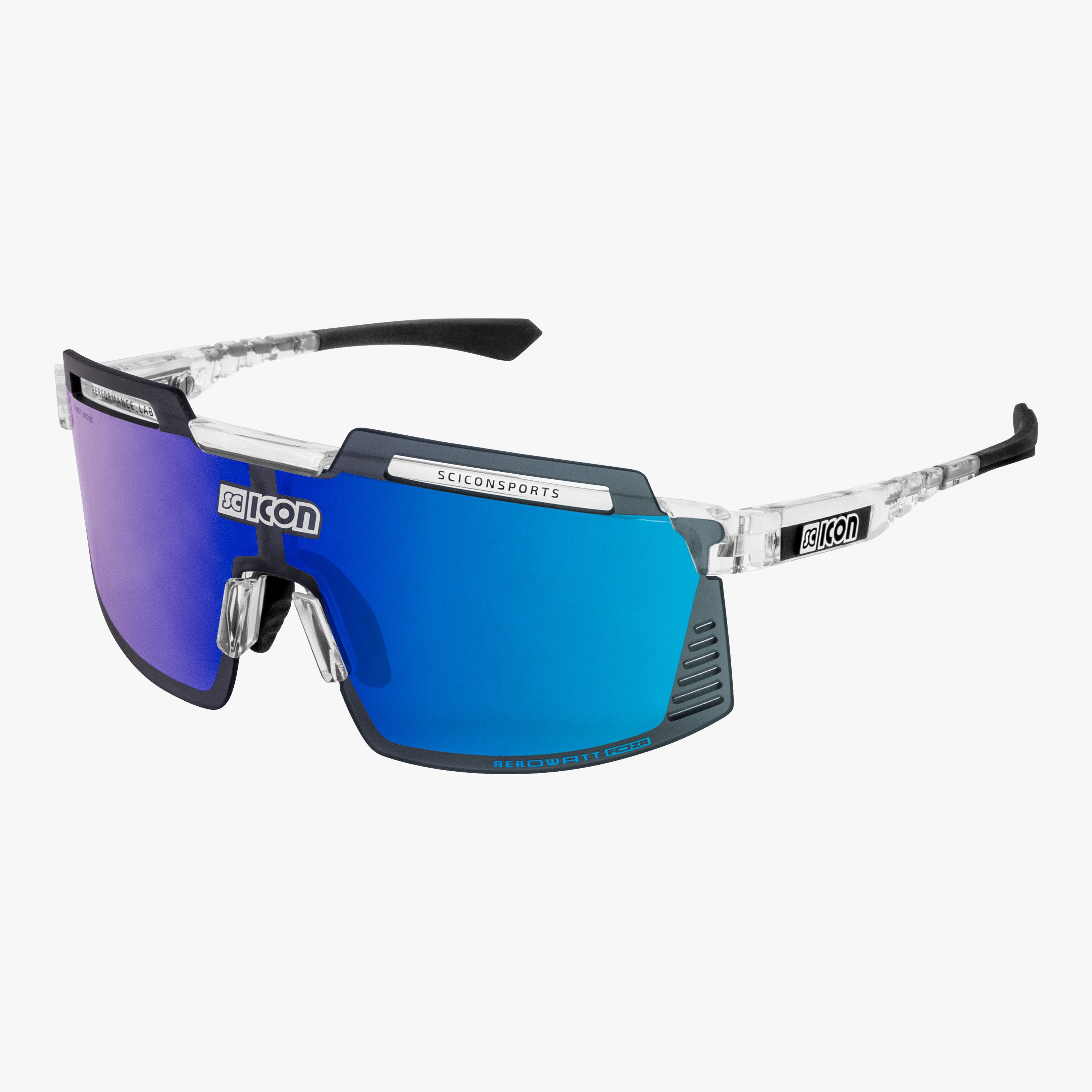 Crystal Gloss/Multimirror Silver Aerowatt Sport Sunglasses