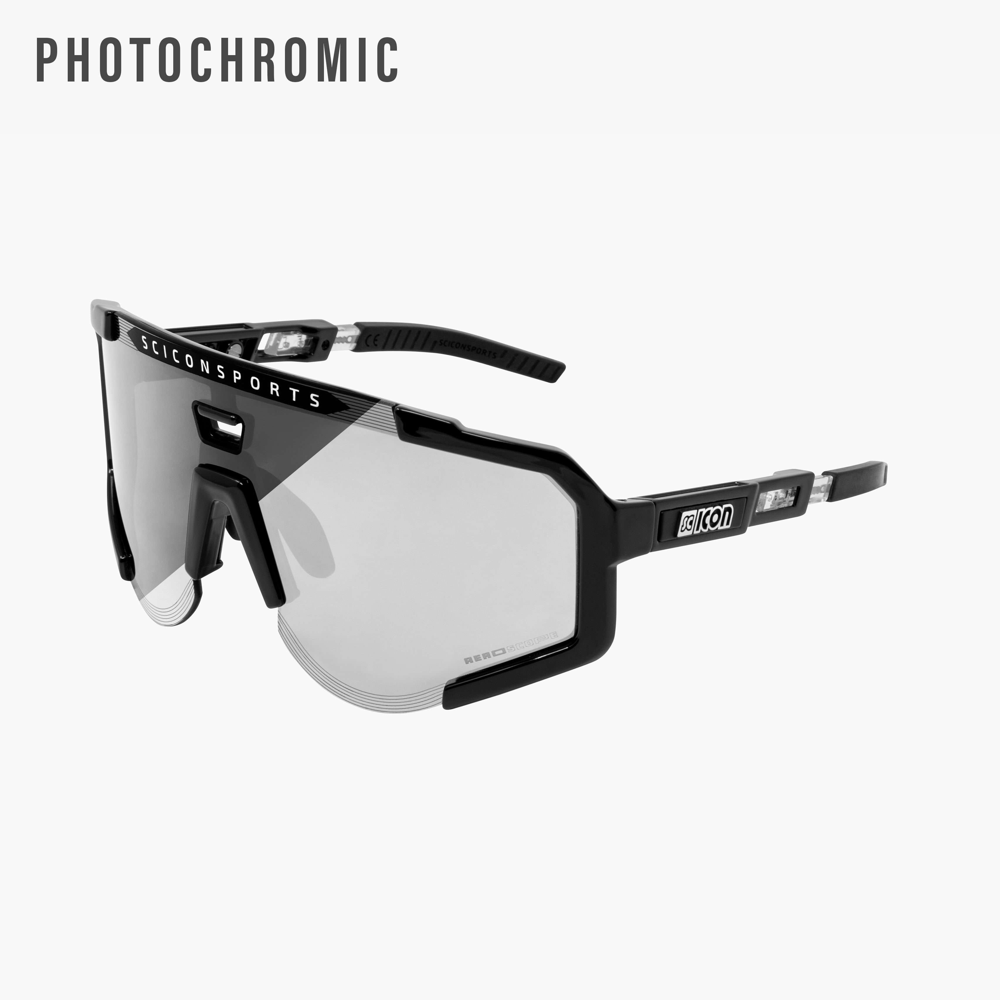 【新品未使用品】SCICON SPORTS AEROSCOPE サングラス Crystal/ Blue Aeroscope Sport Sunglasses