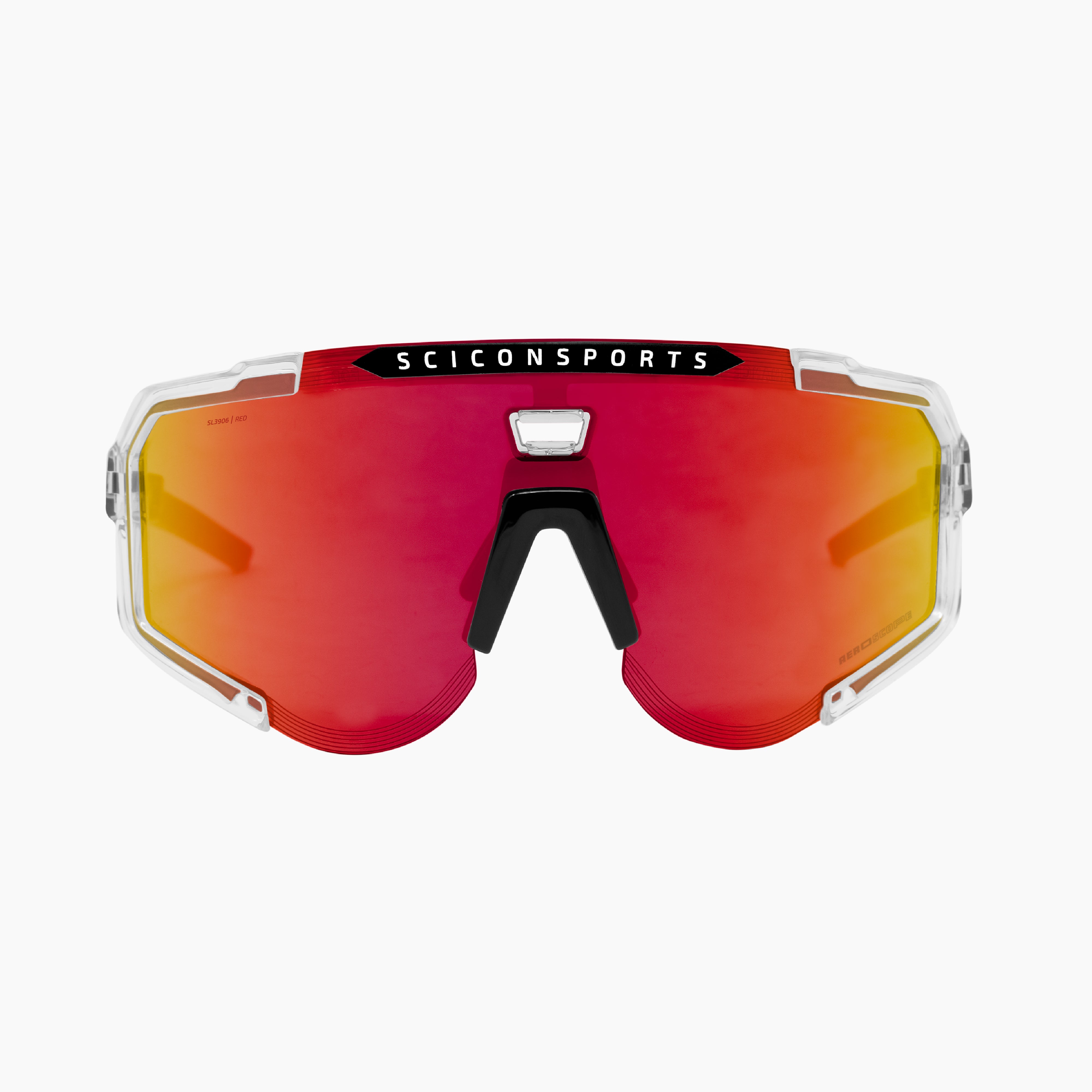 Crystal/Red Aeroscope Sport Sunglasses | Scicon Sports