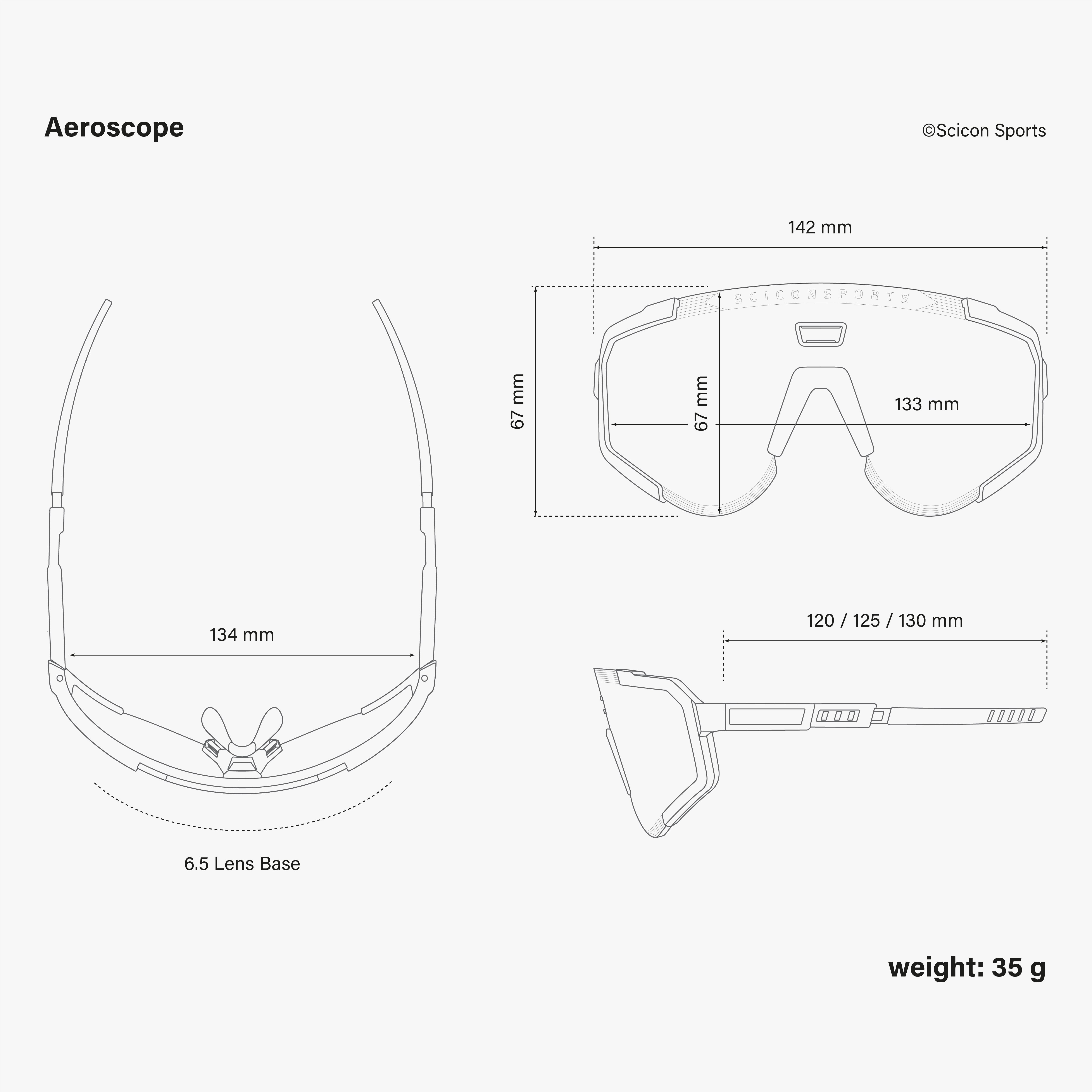 Crystal/Red Aeroscope Sport Sunglasses | Scicon Sports