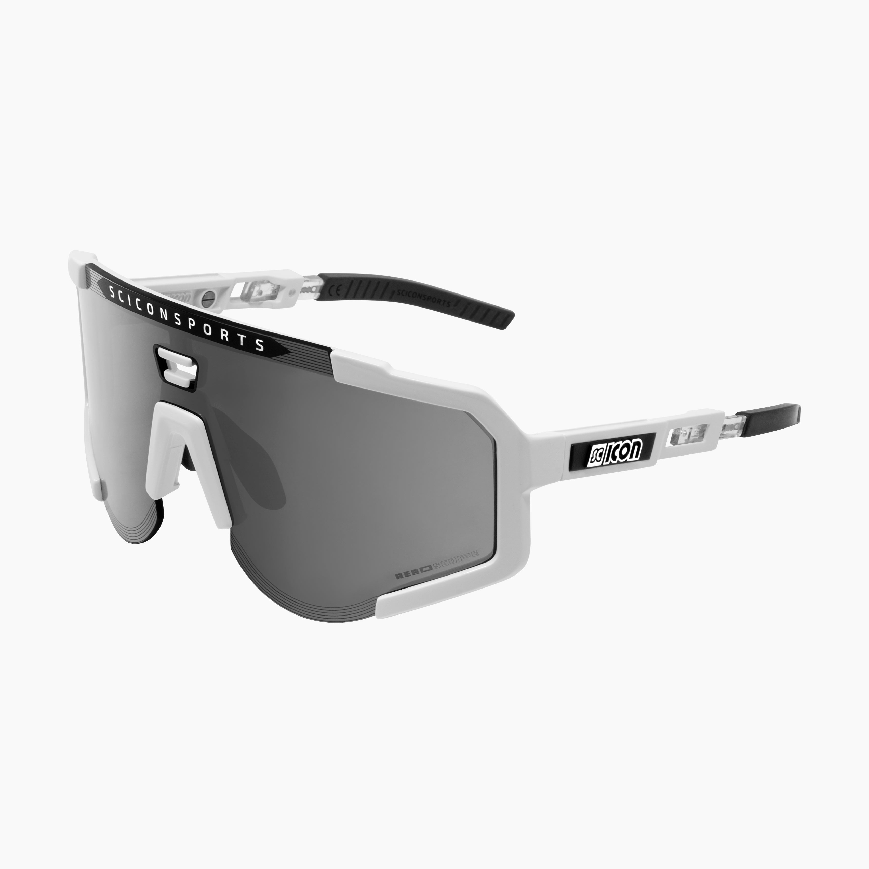 White/Multimirror Blue Aeroscope Sport Sunglasses
