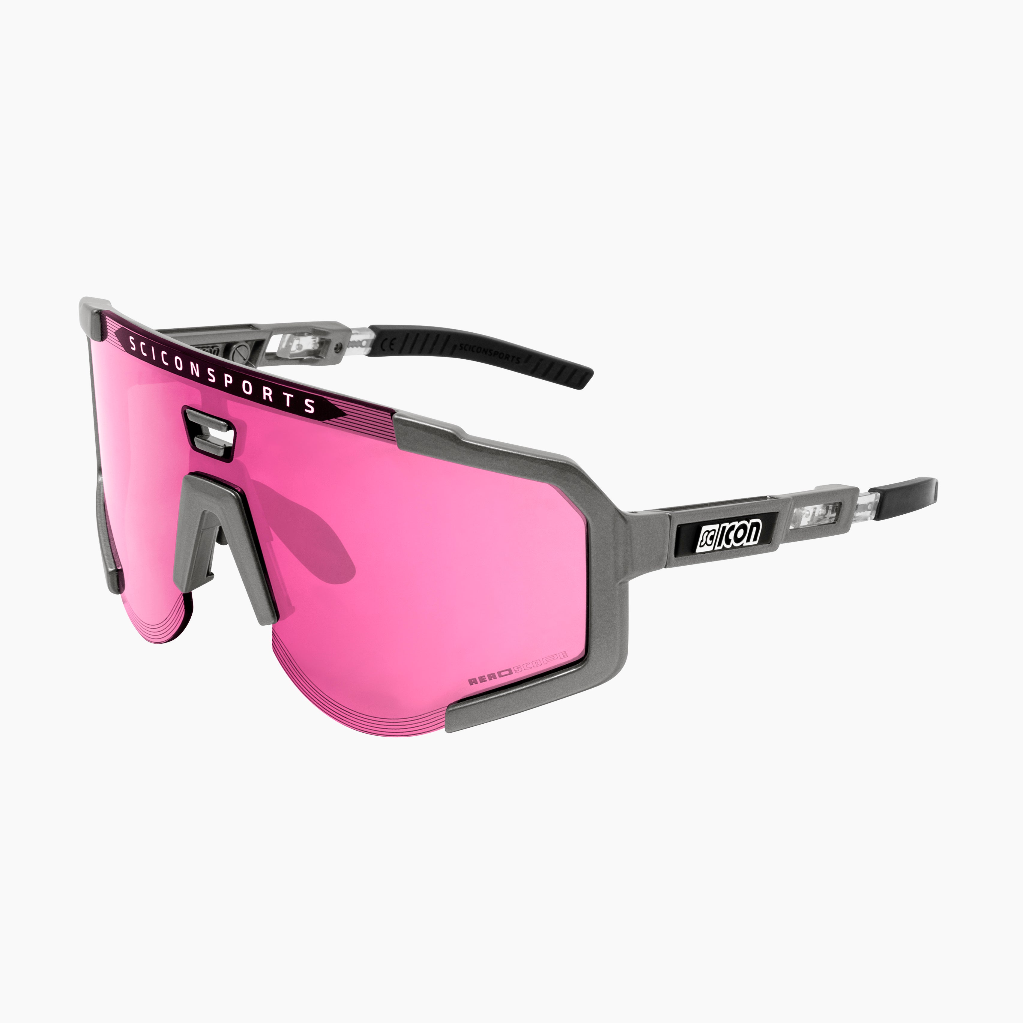 シーコン AEROSCOPE Crystal/Red Aeroscope Sport Sunglasses | Scicon Sports