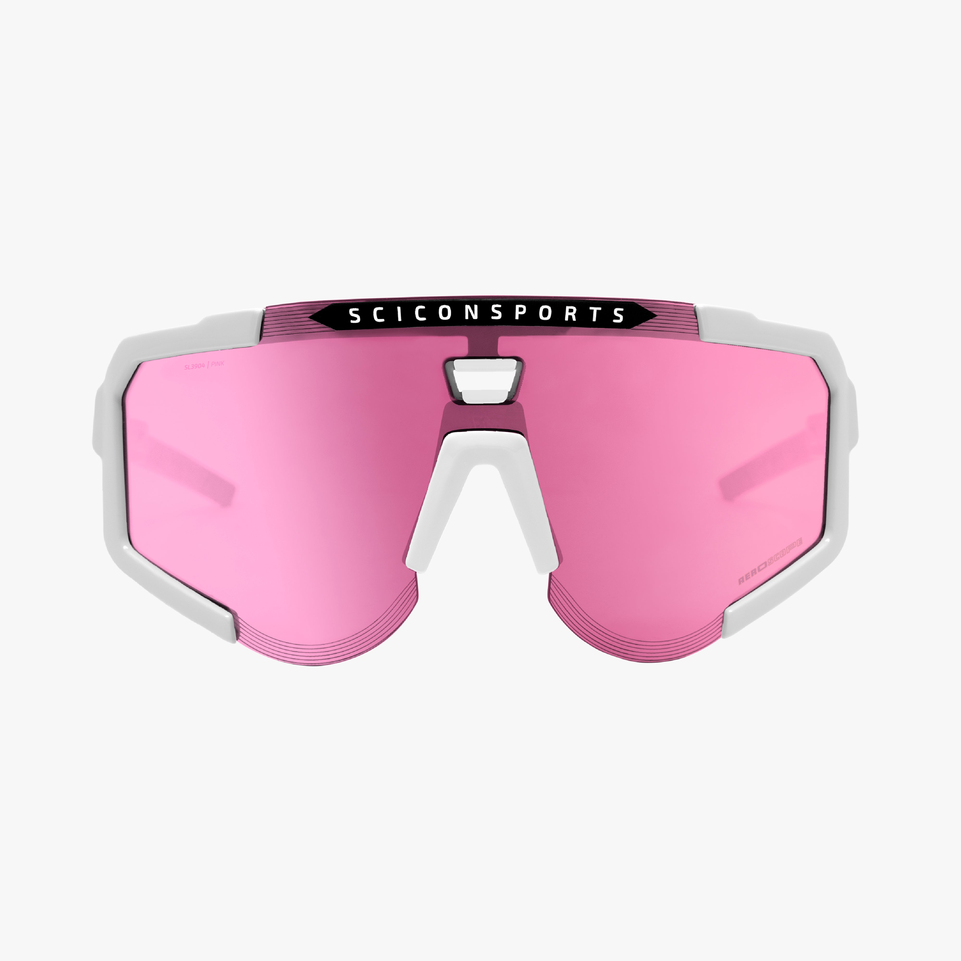White/Pink Aeroscope Sport Sunglasses | Scicon Sports