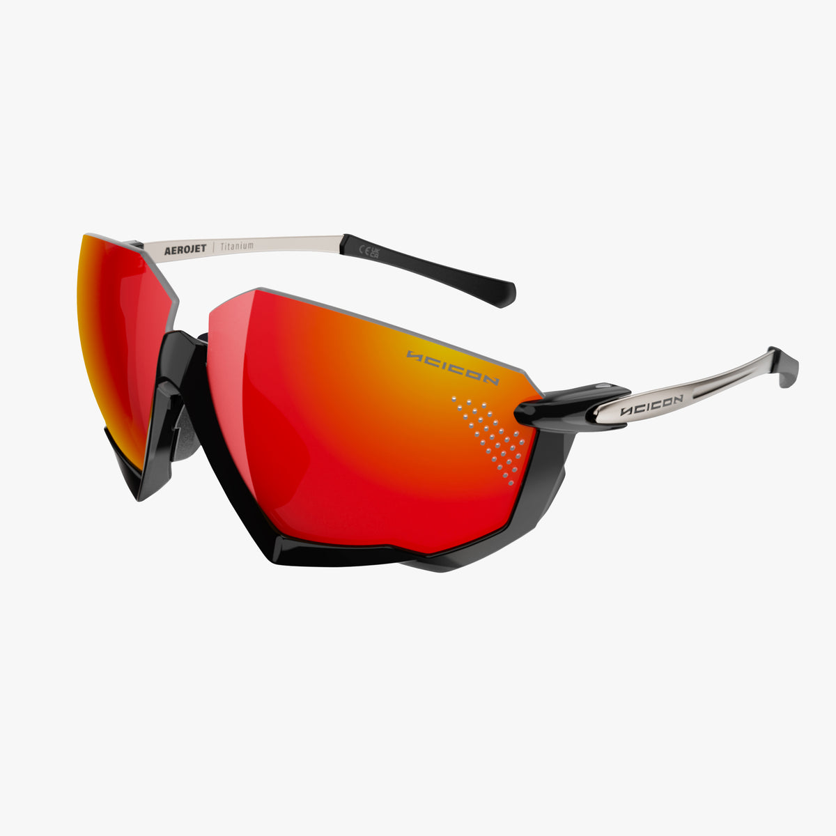 Black Gloss/Multimirror Red Aerojet Sunglasses