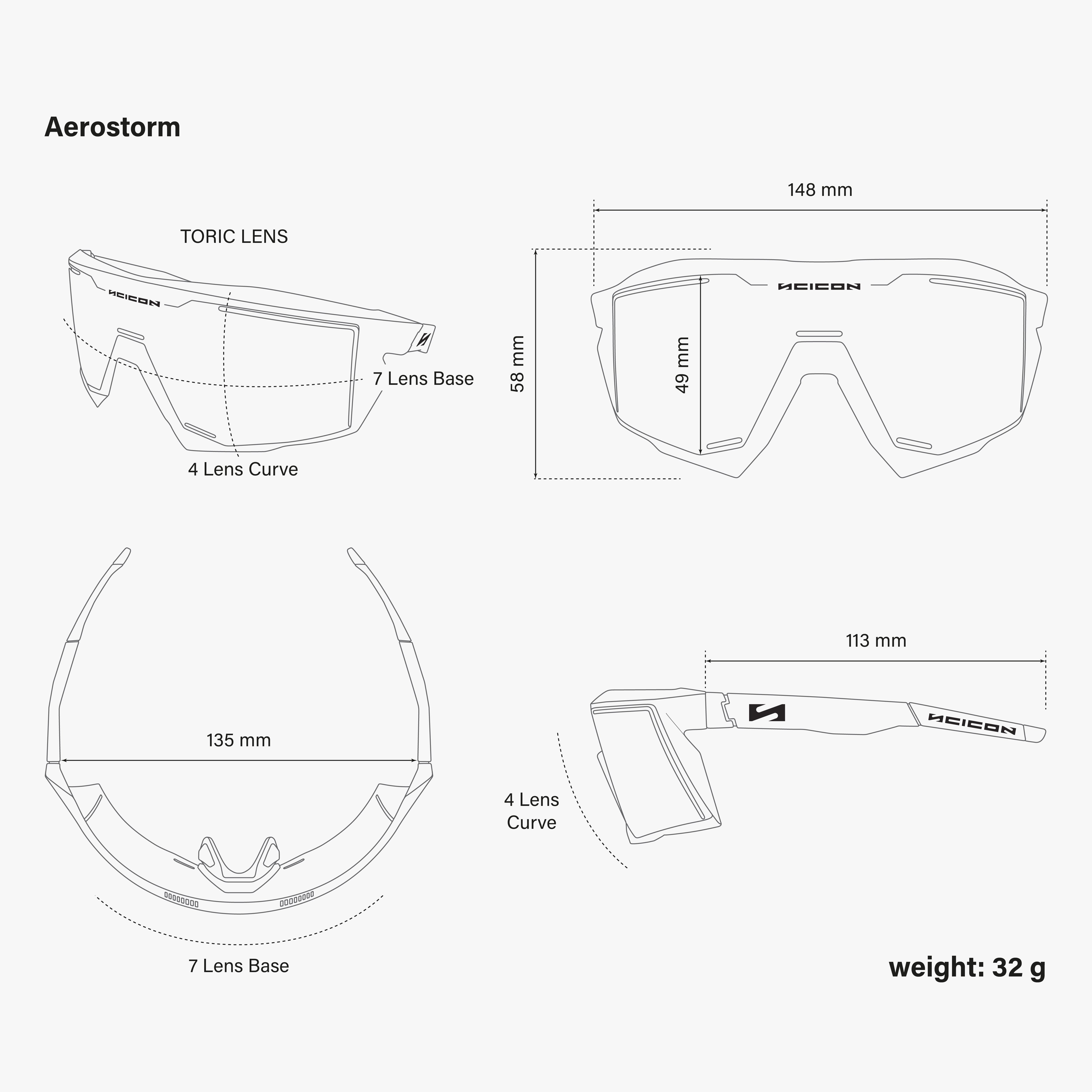 クリンストームプラス VC-104 Aerostorm Sport Sunglasses | Scicon Sports
