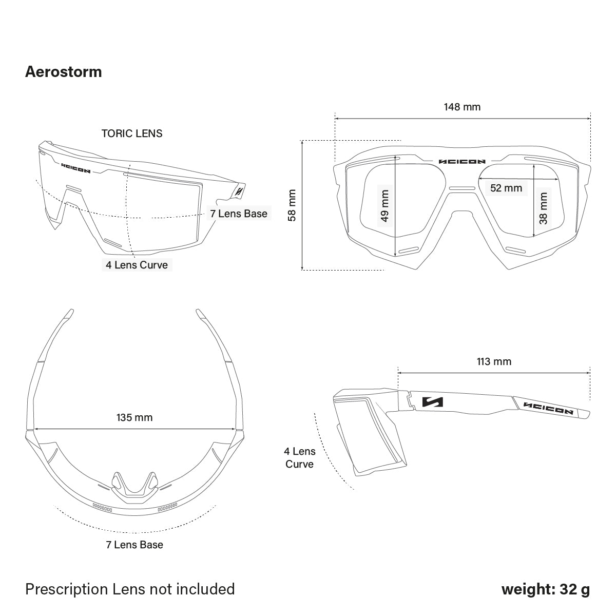 Aerostorm PILS Multimirror Silver dimensions