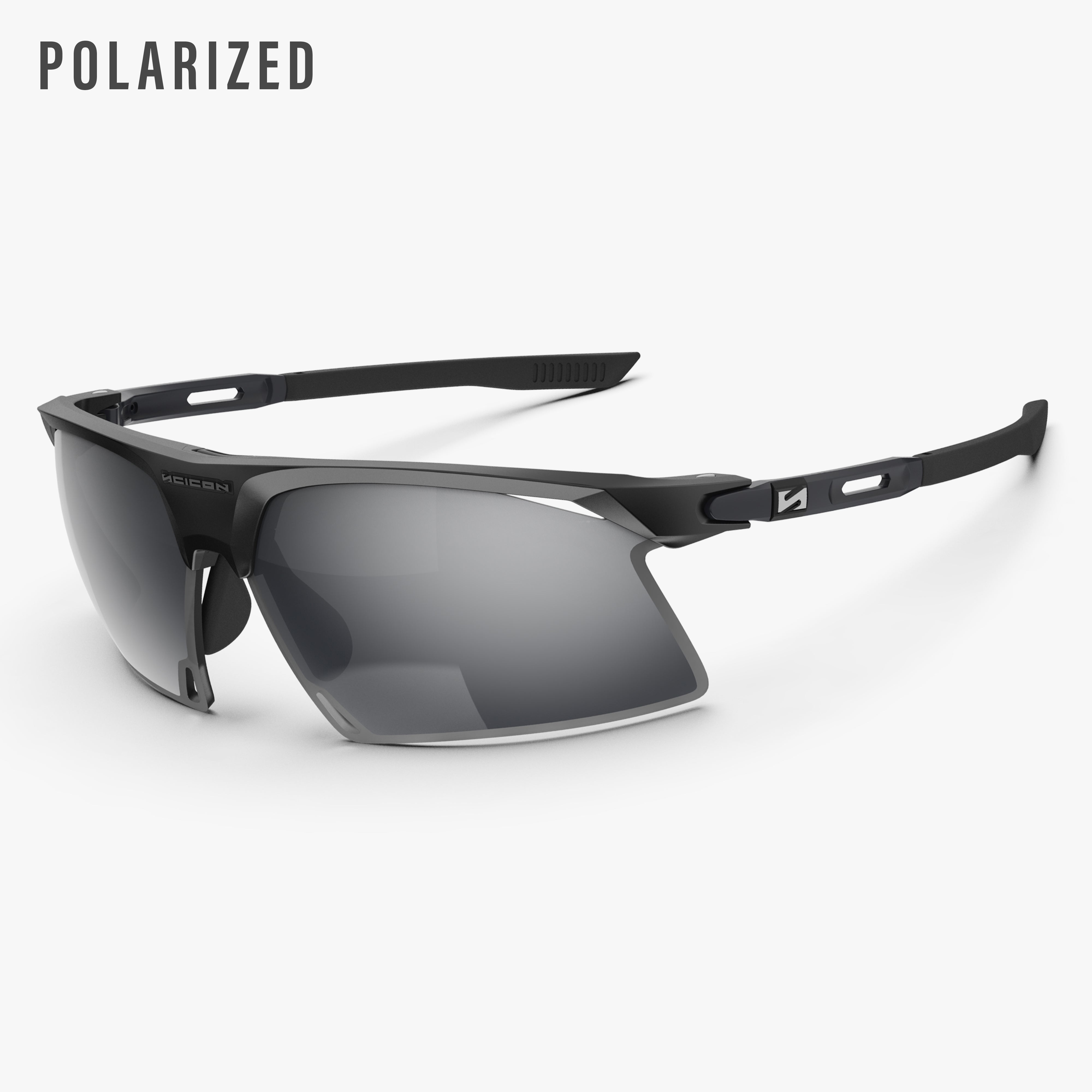 Aerobeam Matte Black + Polarized Grey hero