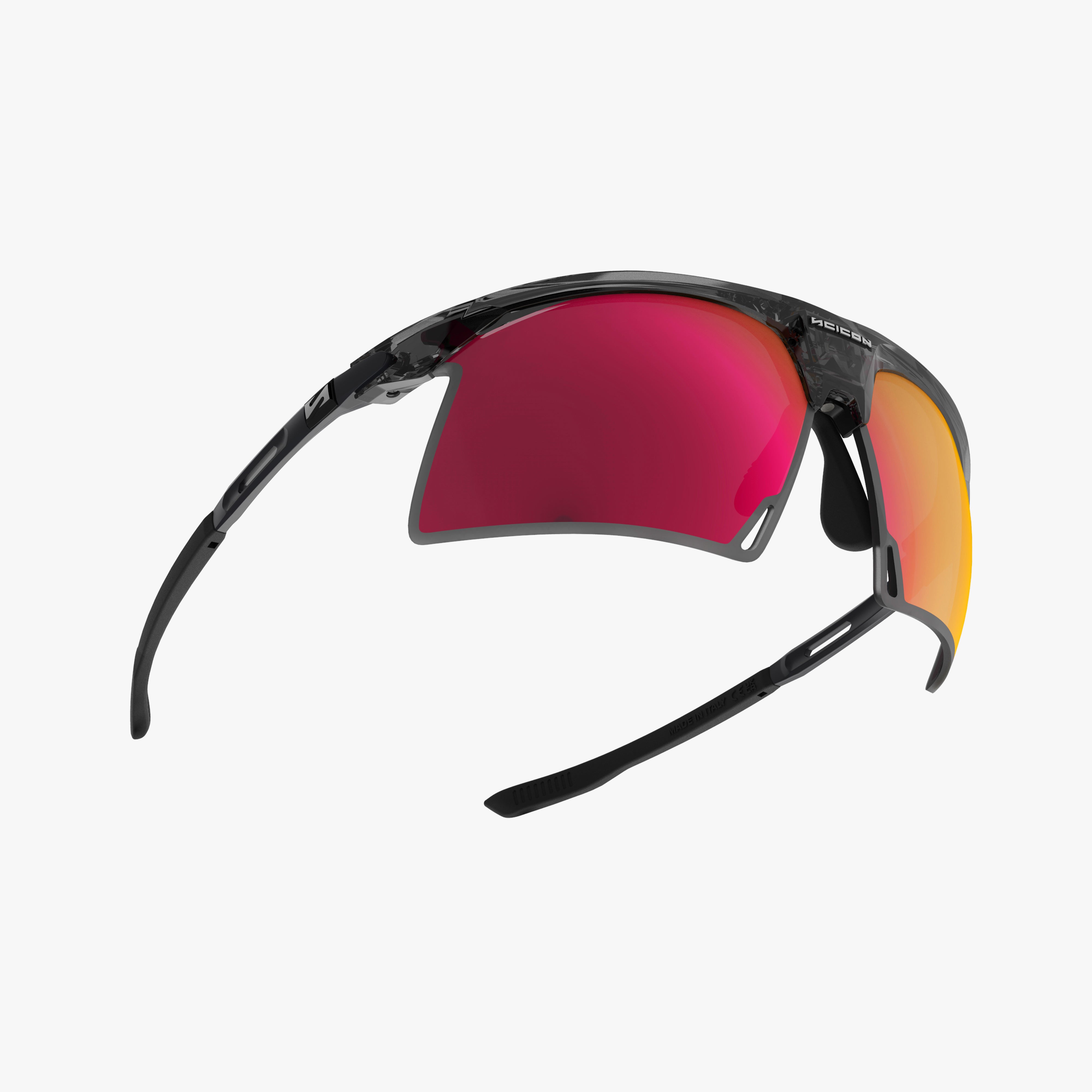 Aerobeam Black Crystal Gloss + Polarized Multimirror Sunburst fly