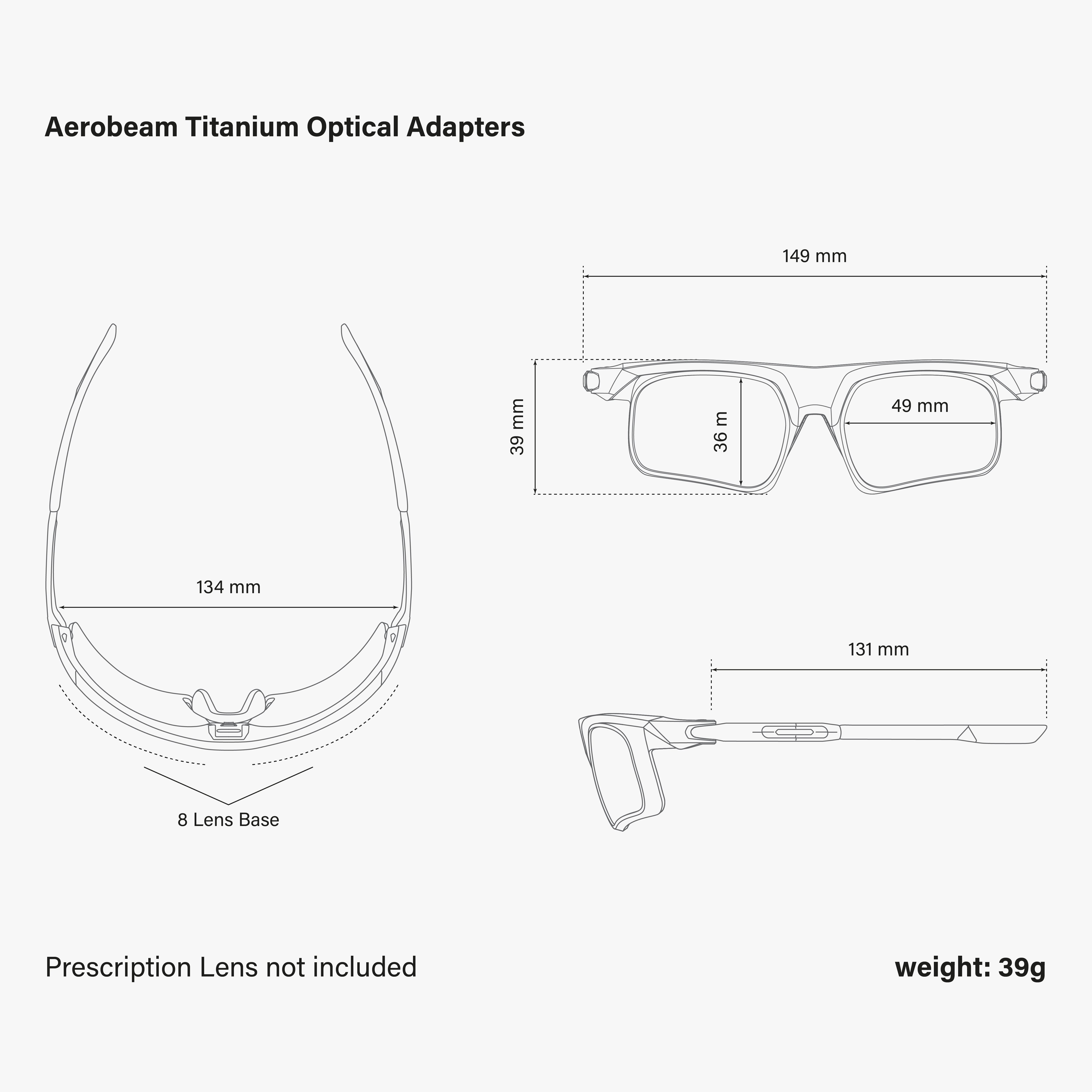 AEROBEAM TITANIUM RX - ADAPTOR