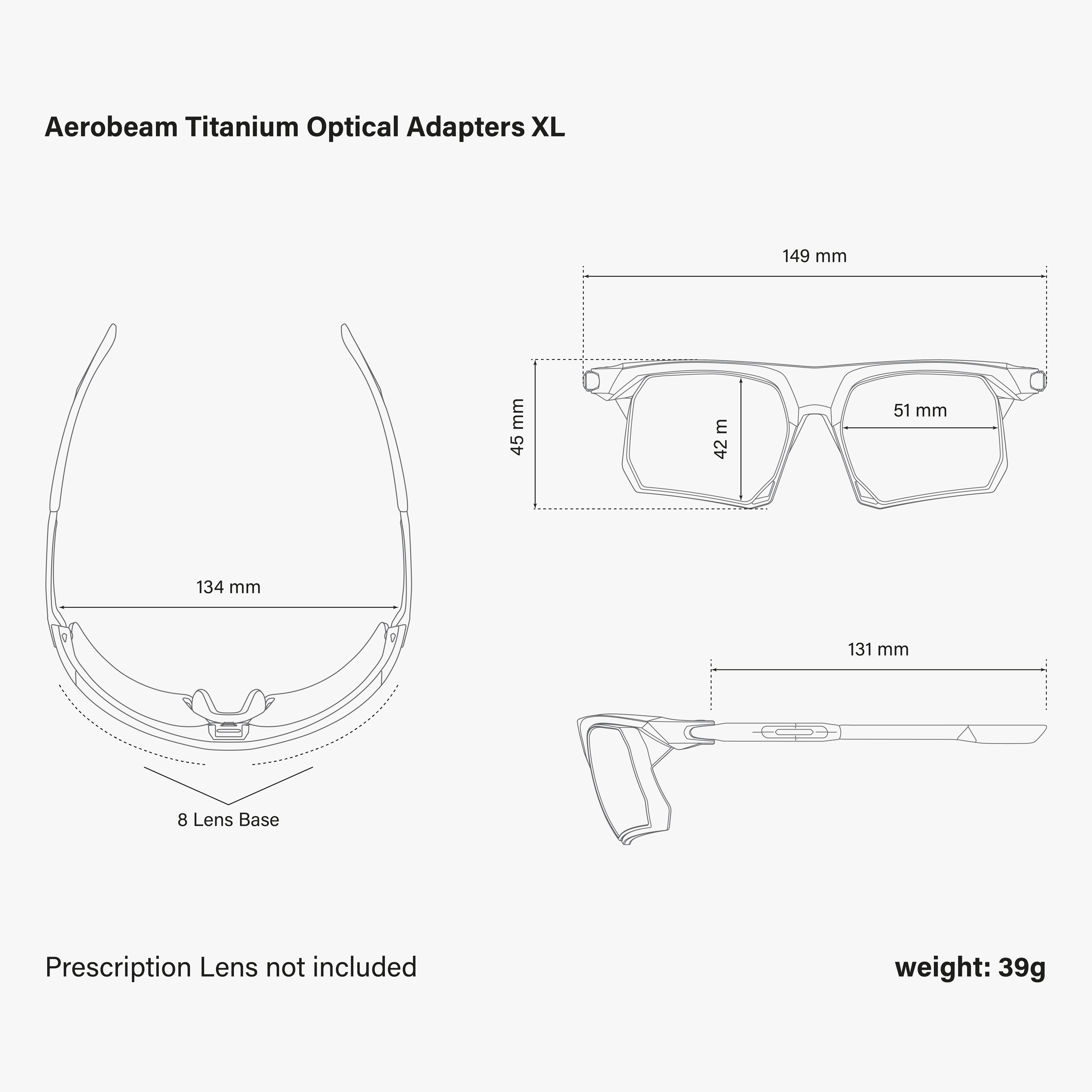 AEROBEAM TITANIUM RX - ADAPTOR XL