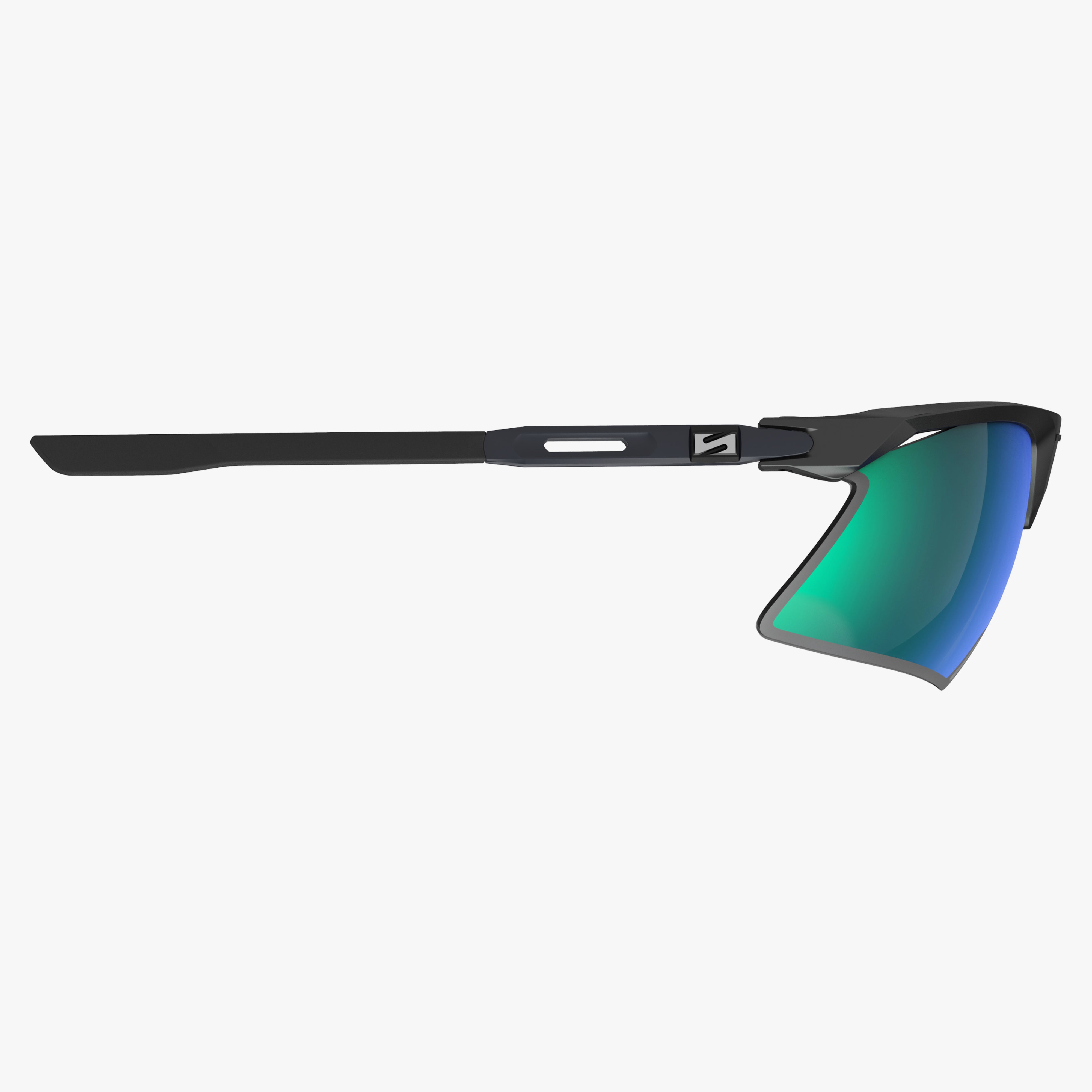 Aerobeam Matte Black + Polarized Multimirror Blue Green side