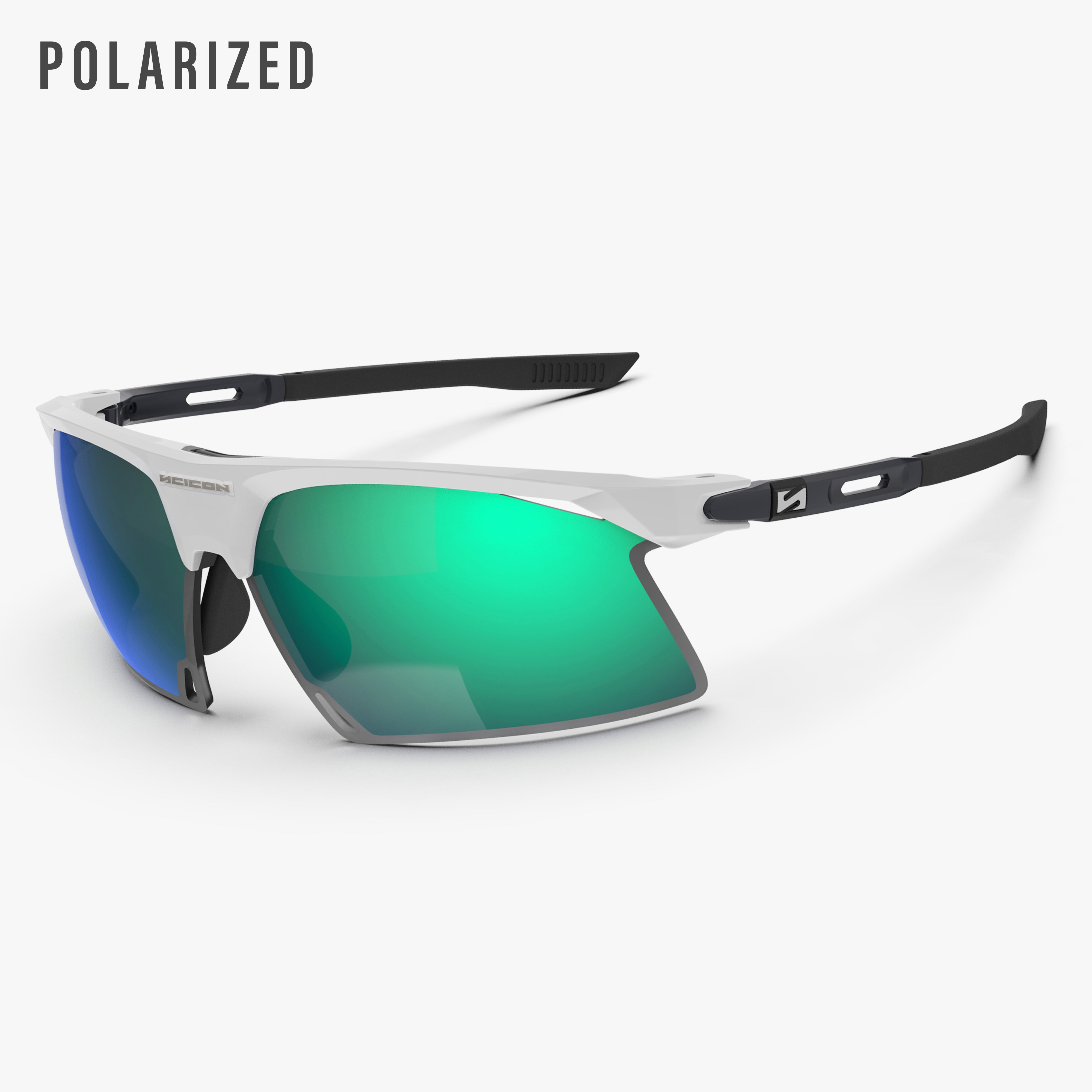 Aerobeam White Gloss + Polarized Multimirror Blue Green hero