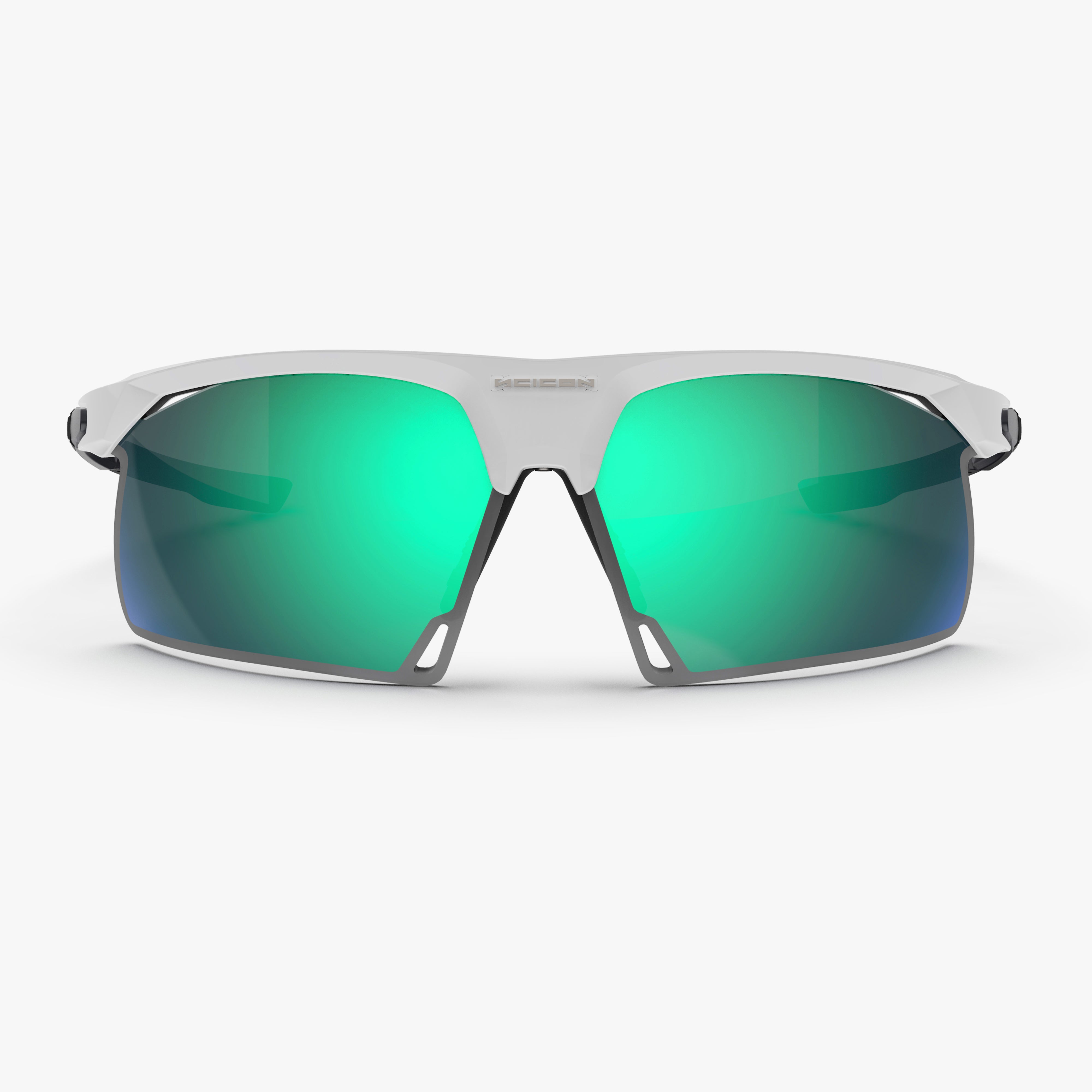 Aerobeam White Gloss + Polarized Multimirror Blue Green front