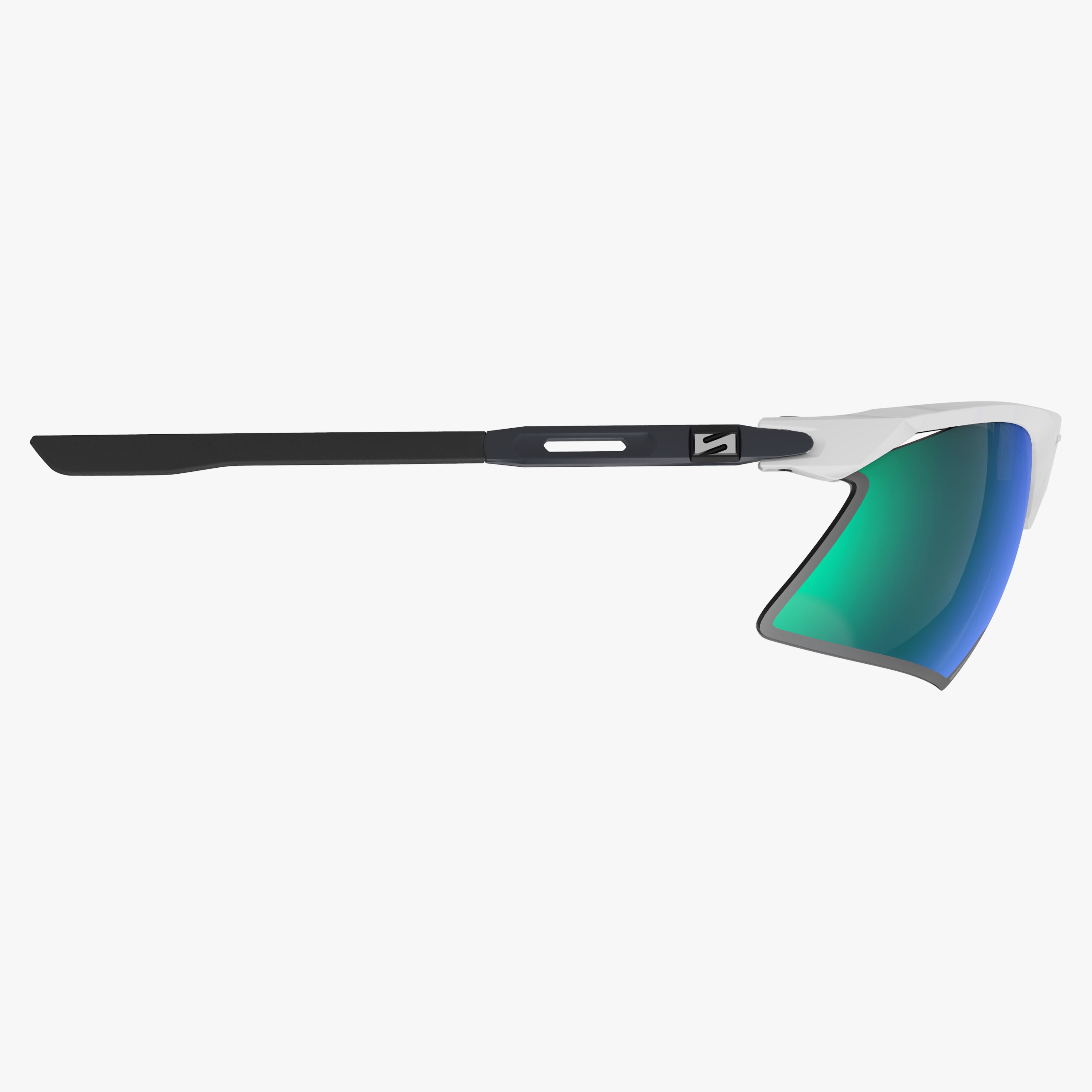 Aerobeam White Gloss + Polarized Multimirror Blue Green side