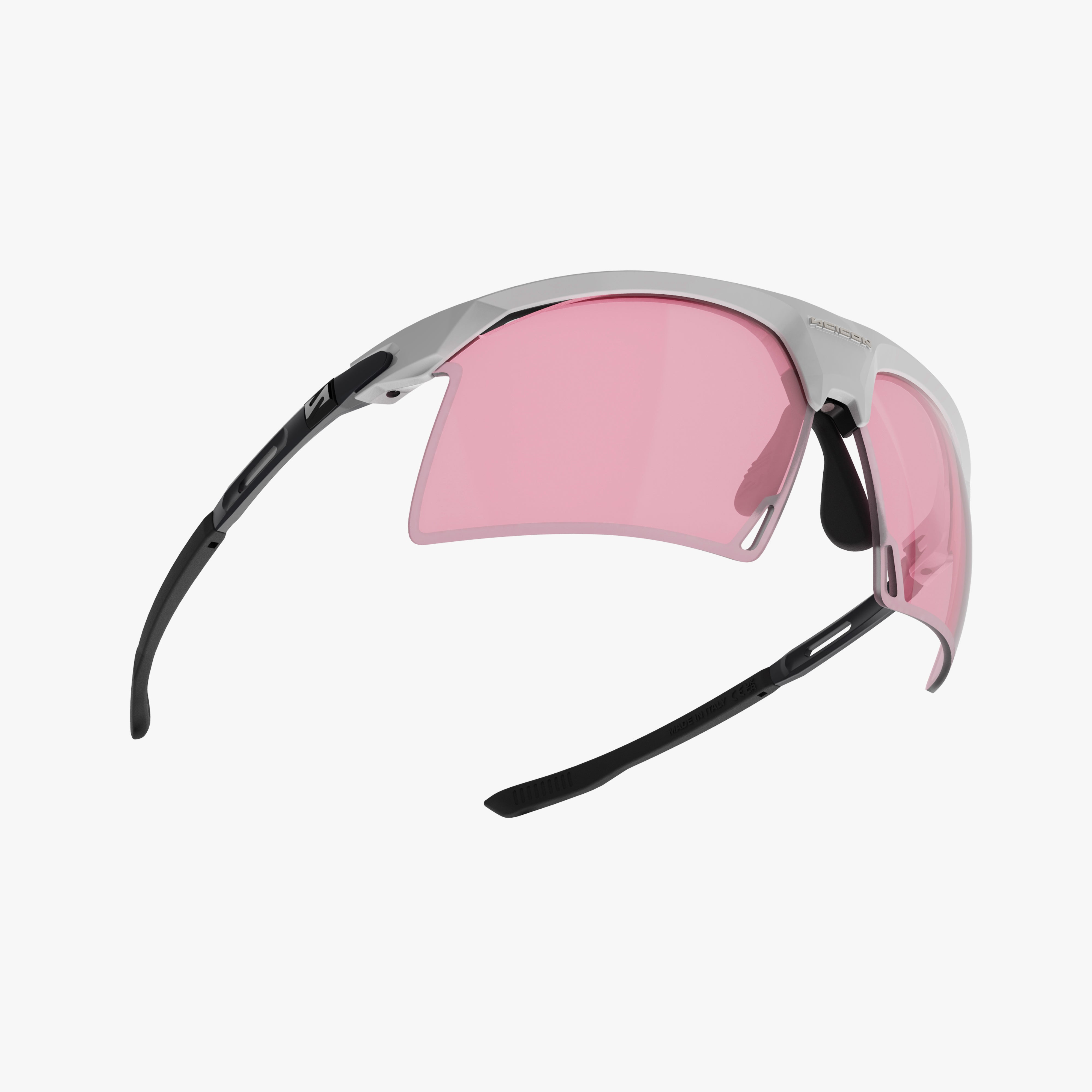Aerobeam White Gloss + Photochromic Low Light Pink to Multimirror Sunburst fly