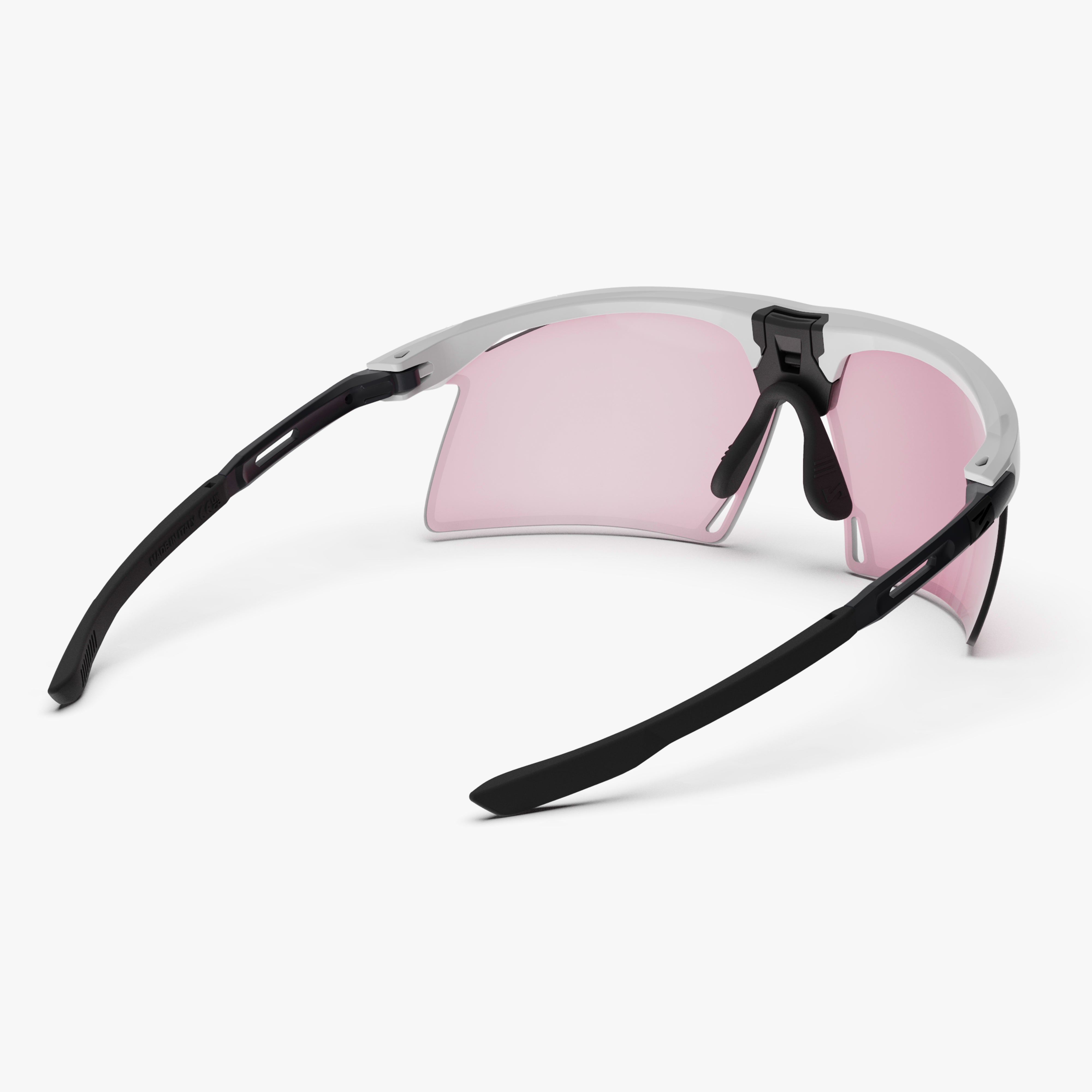 Aerobeam White Gloss + Photochromic Low Light Pink to Multimirror Sunburst back