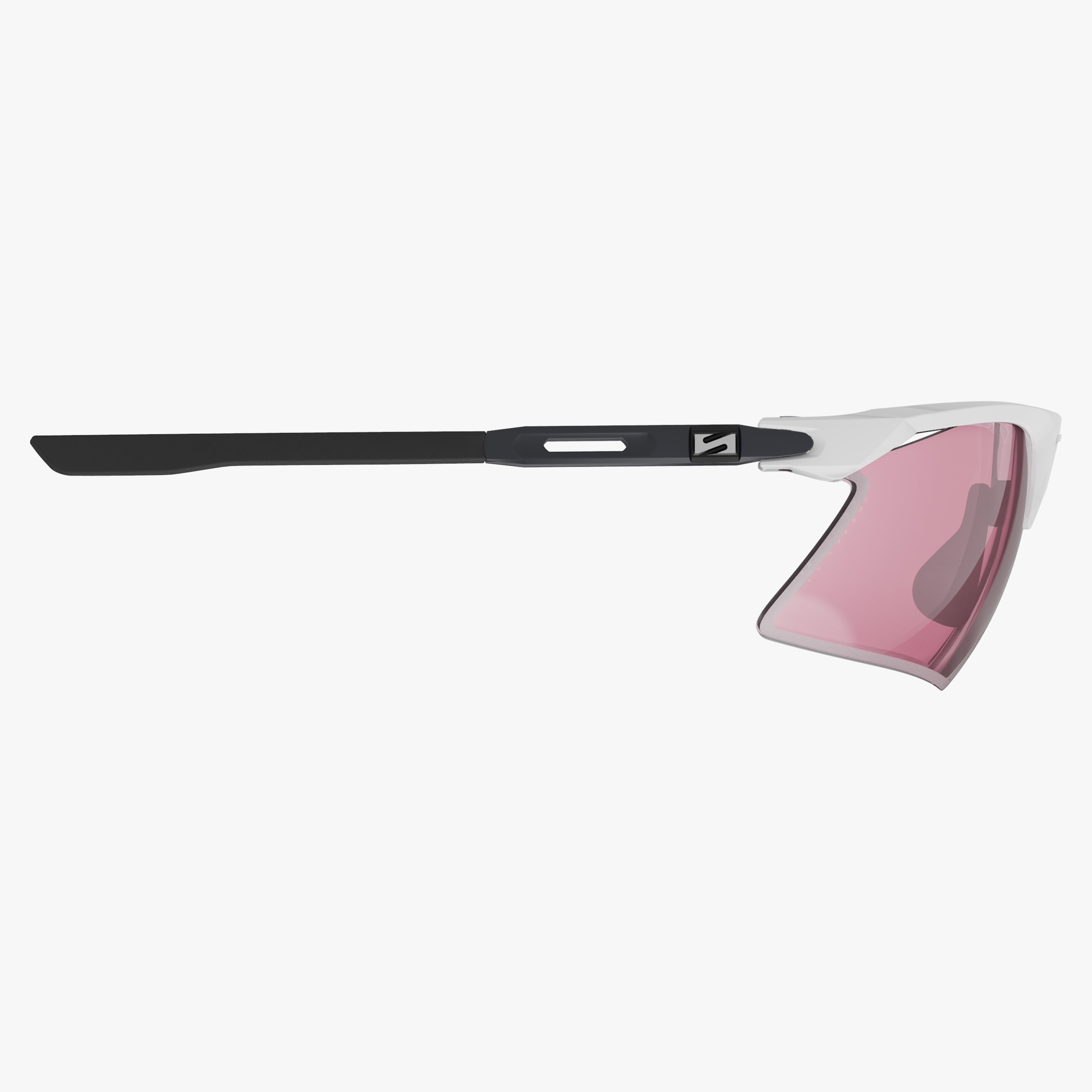 Aerobeam White Gloss + Photochromic Low Light Pink to Multimirror Sunburst side