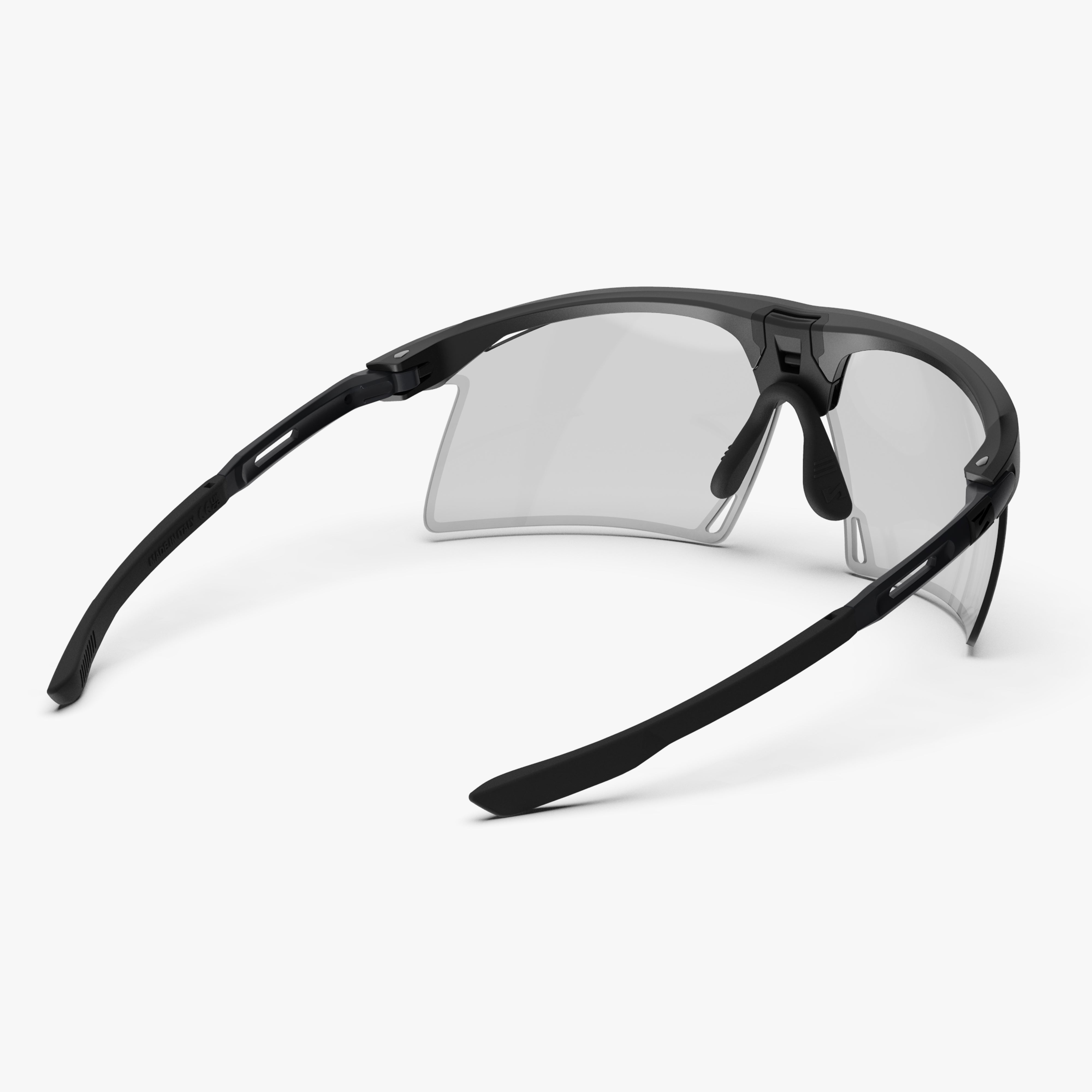 Aerobeam Matte Black + Photochromic Clear to Multimirror Blue Green back