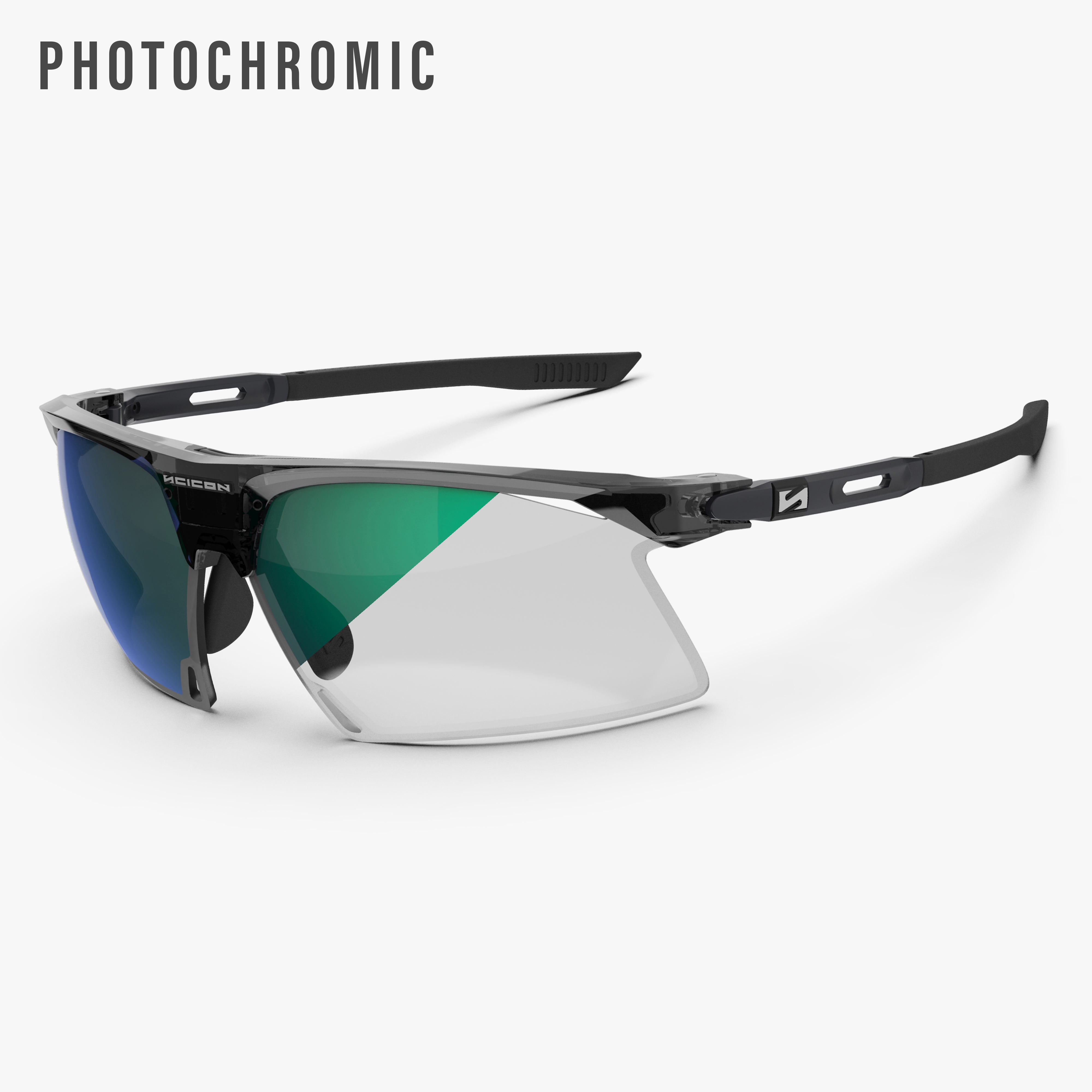 Aerobeam Titanium Sport Sunglasses Black Photochromic | Scicon Sports
