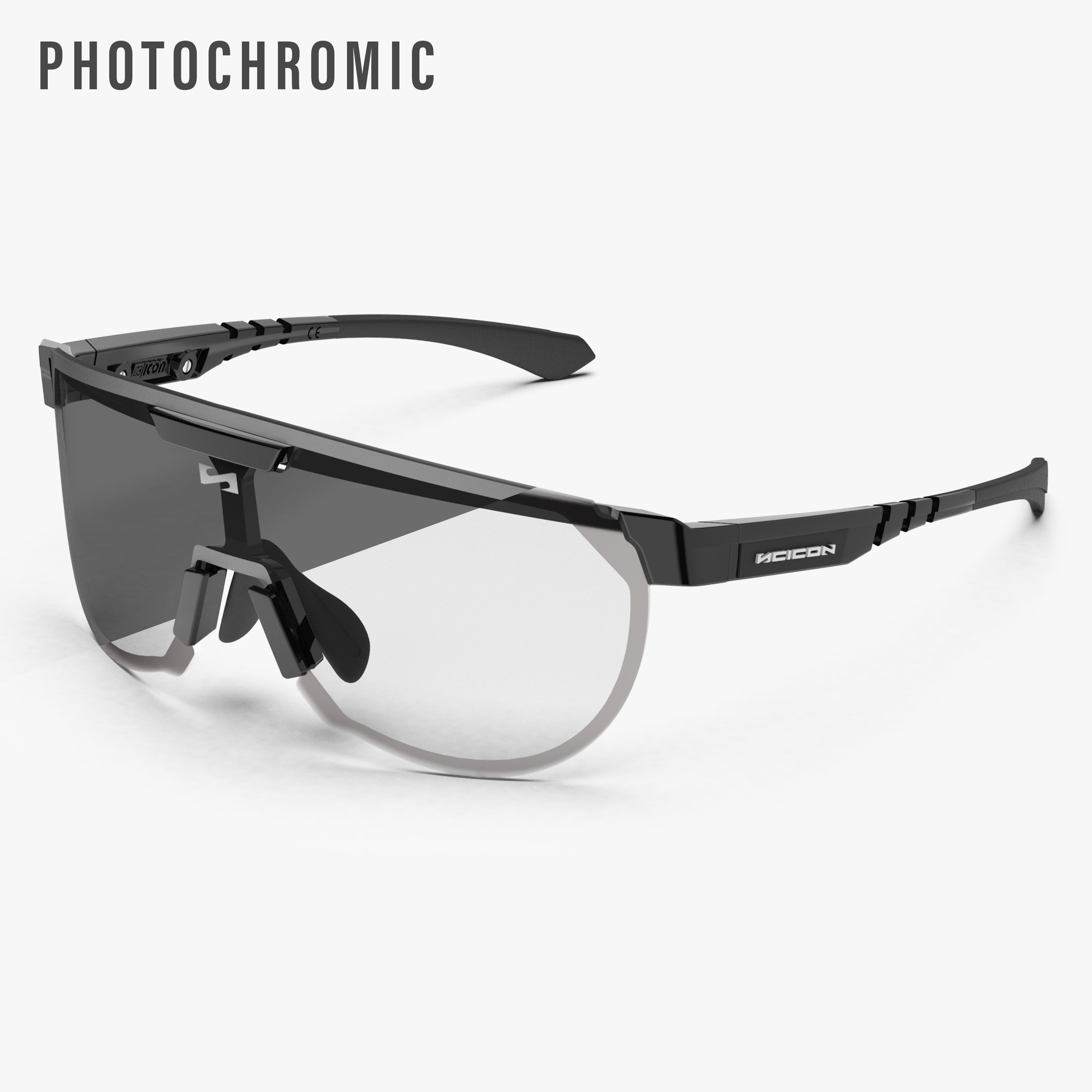 Black/Photochromic Silver Aerotrail Sport Sunglasses | Scicon Sports