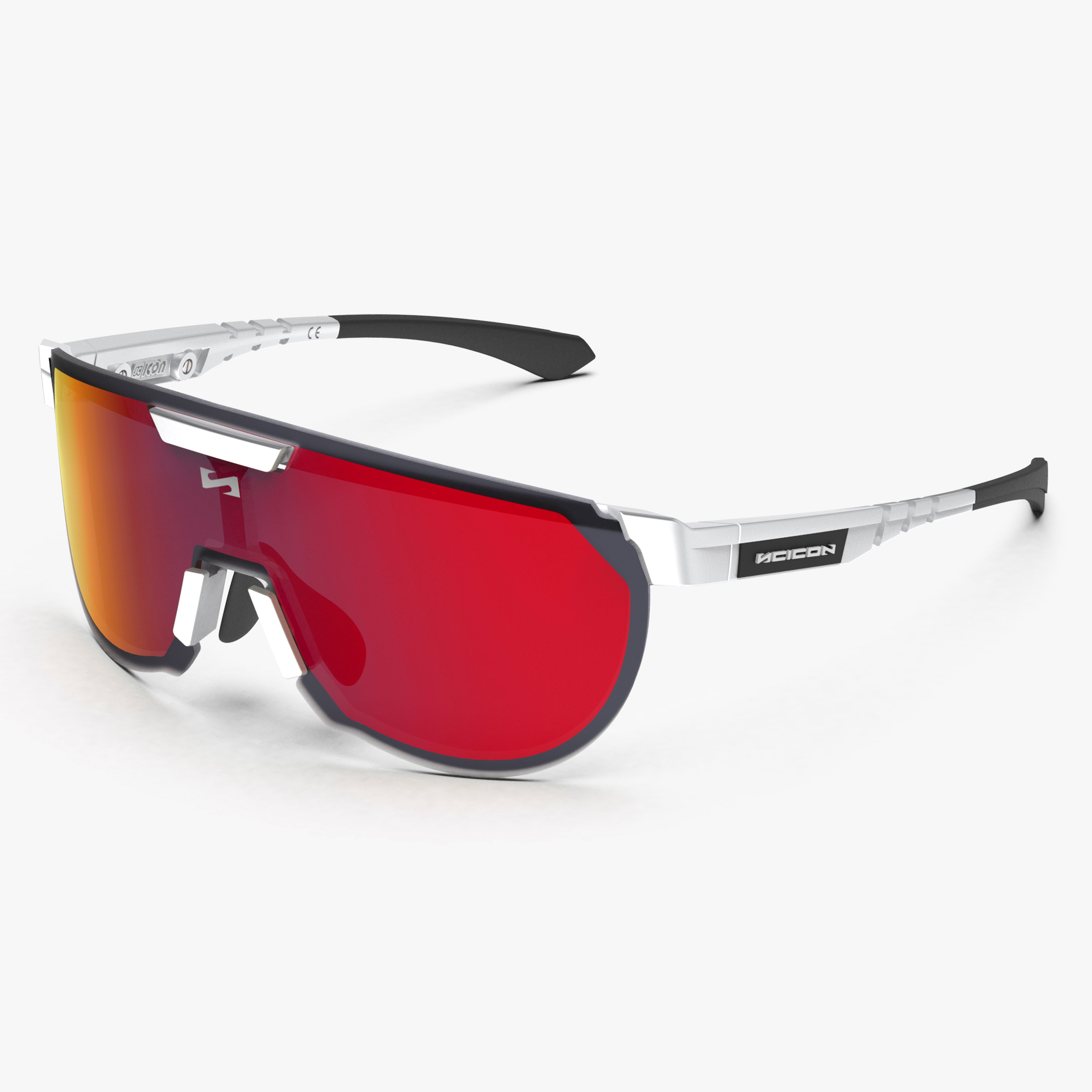 Crystal Gloss/Multimirror Silver Aerotrail Sport Sunglasses Scicon