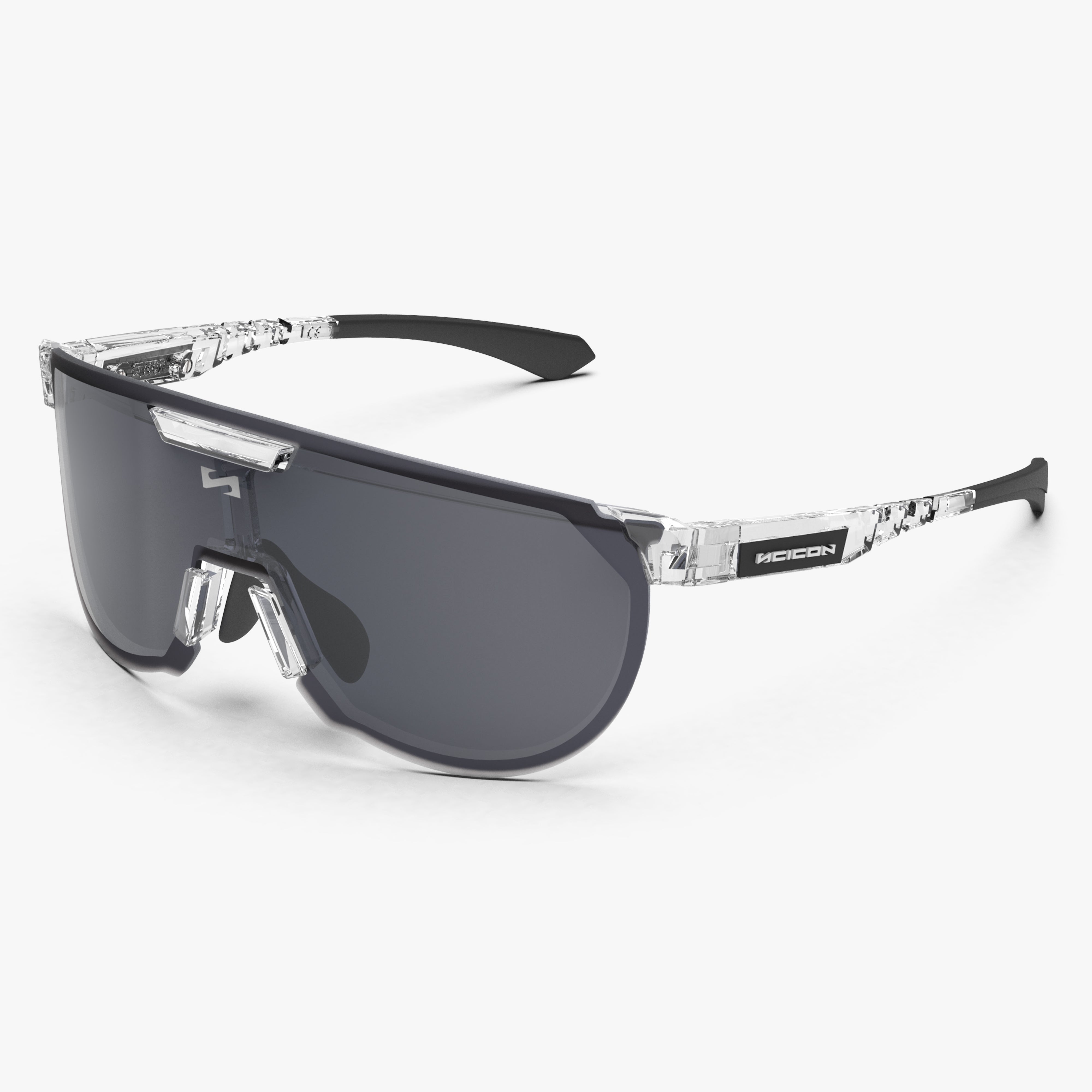 Crystal Gloss/Multimirror Silver Aerotrail Sport Sunglasses Scicon
