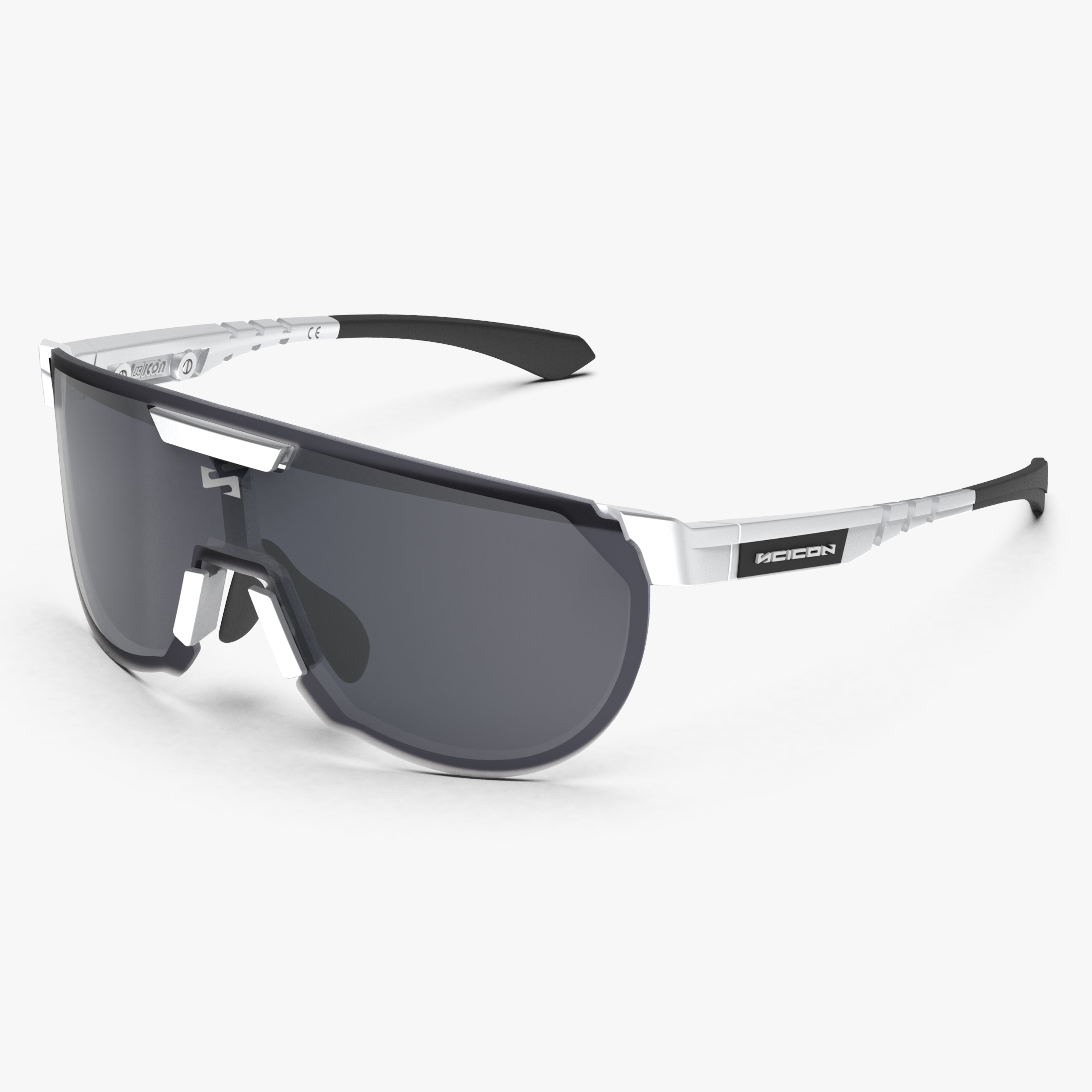 Crystal Gloss/Multimirror Silver Aerotrail Sport Sunglasses Scicon